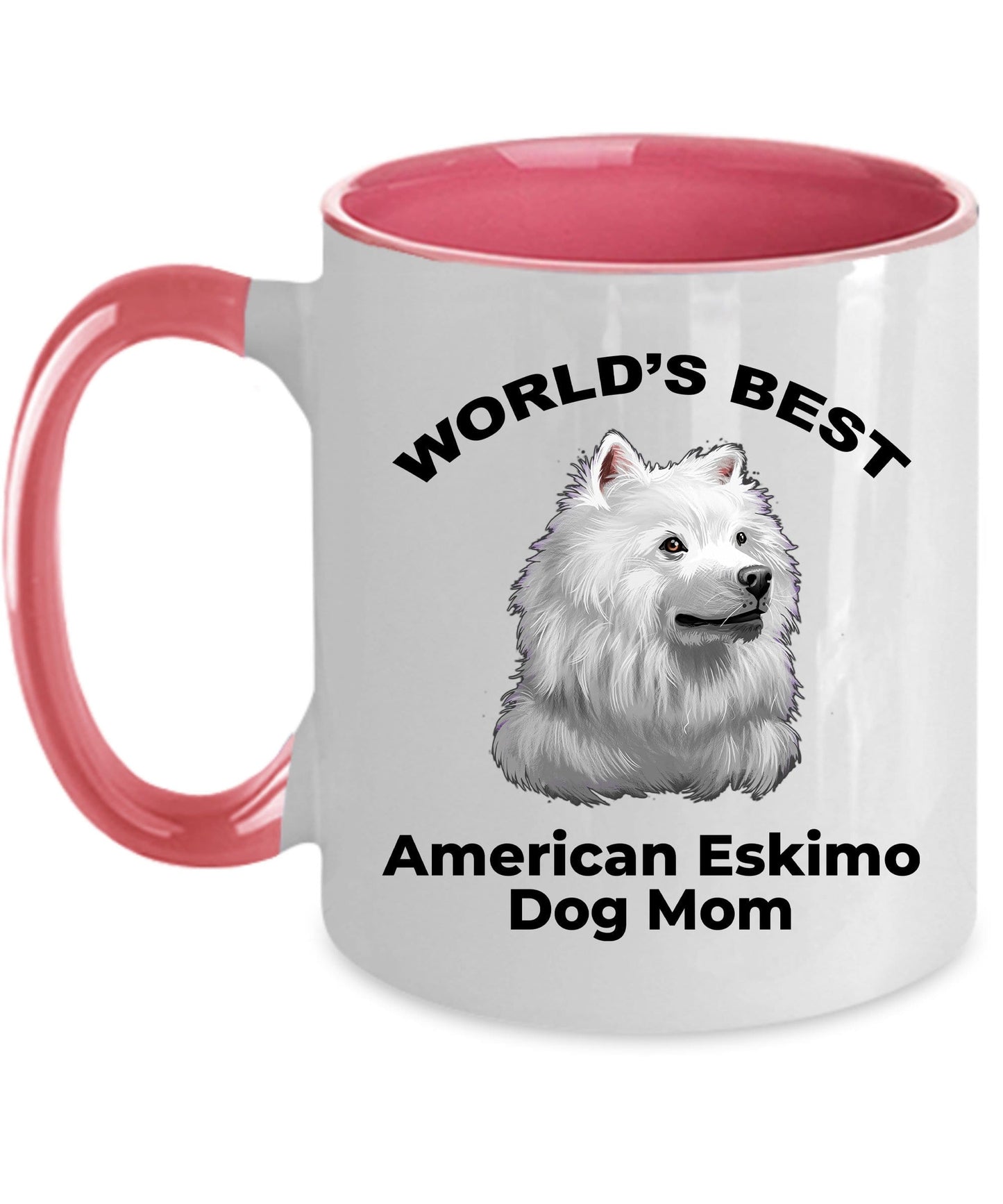 Best Ever American Eskimo Dog Mom Ceramic Coffee Mug