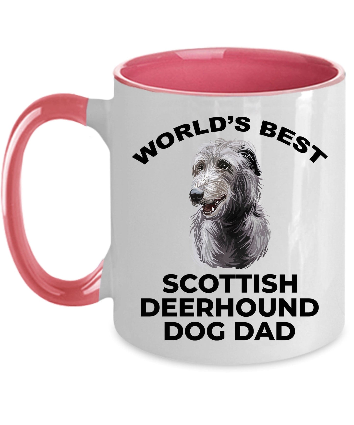 Scottish Deerhound Best Dog Dad Ceramic Coffee Mug