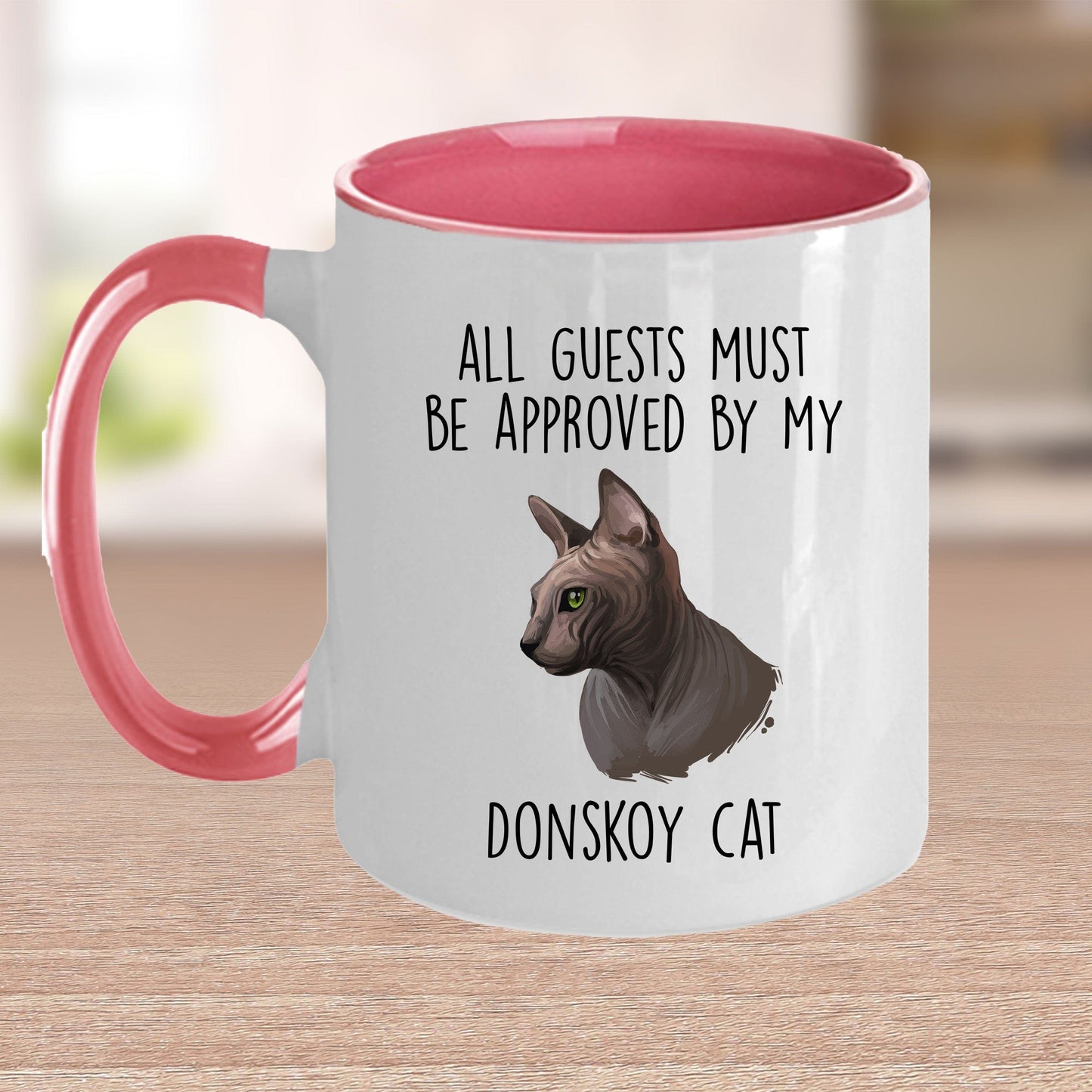 Donskoy Cat Funny Coffee Mug - All Guests Must Be Approved