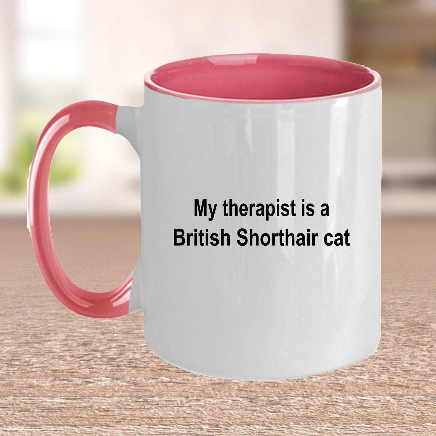 British Shorthair Cat Therapist Ceramic Coffee Mug