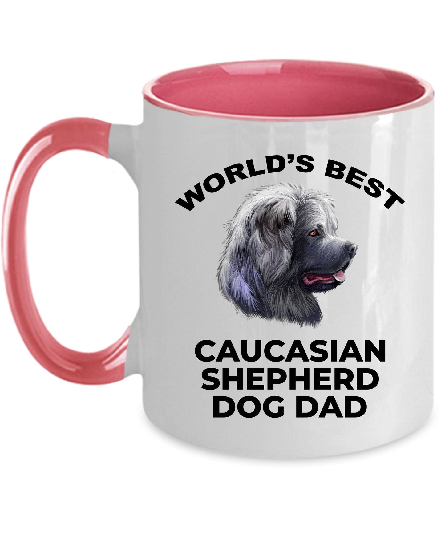 Caucasian Shepherd Best Dog Dad Custom Photo Coffee Mug