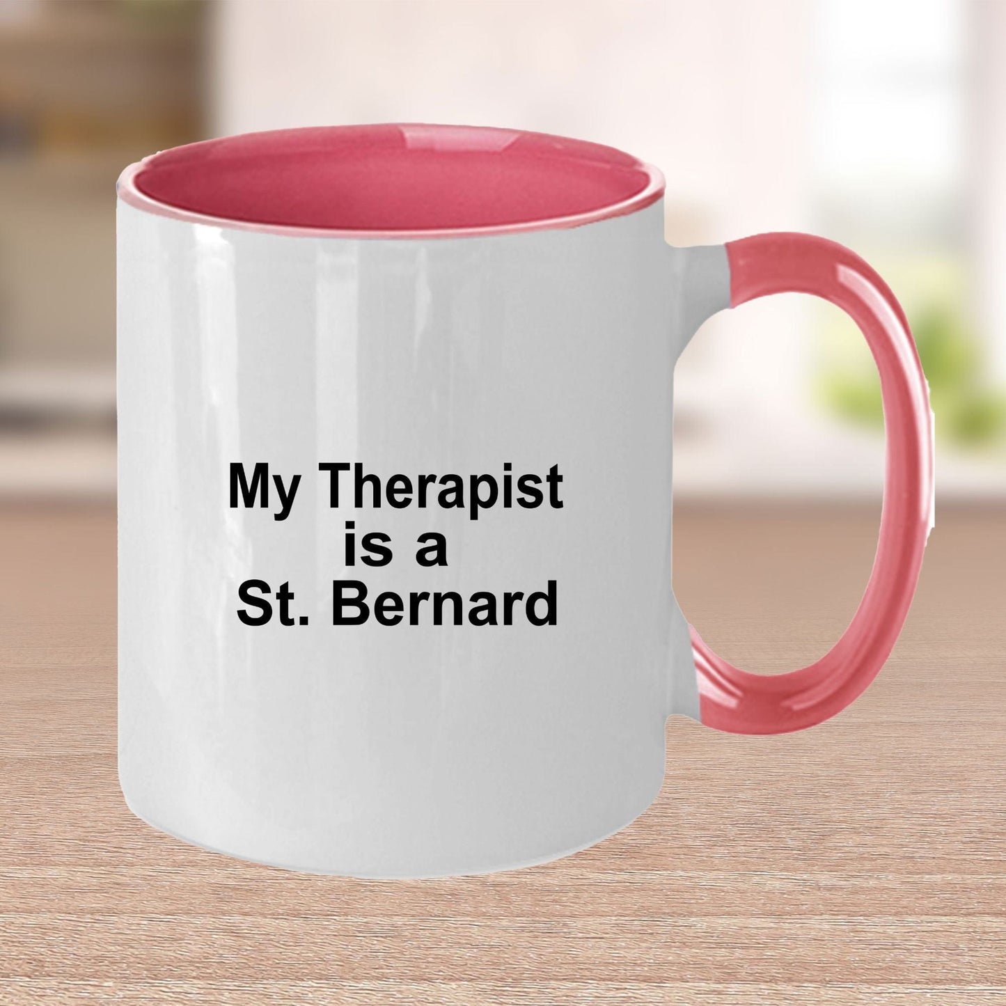 Saint Bernard Dog Owner Lover Funny Gift Therapist White Ceramic Coffee Mug