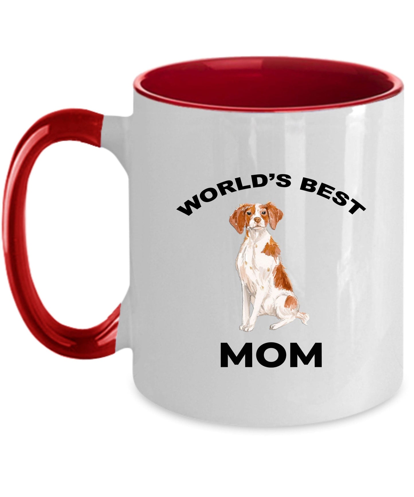 Brittany Spaniel Best Dog Mom Ceramic Coffee Mug