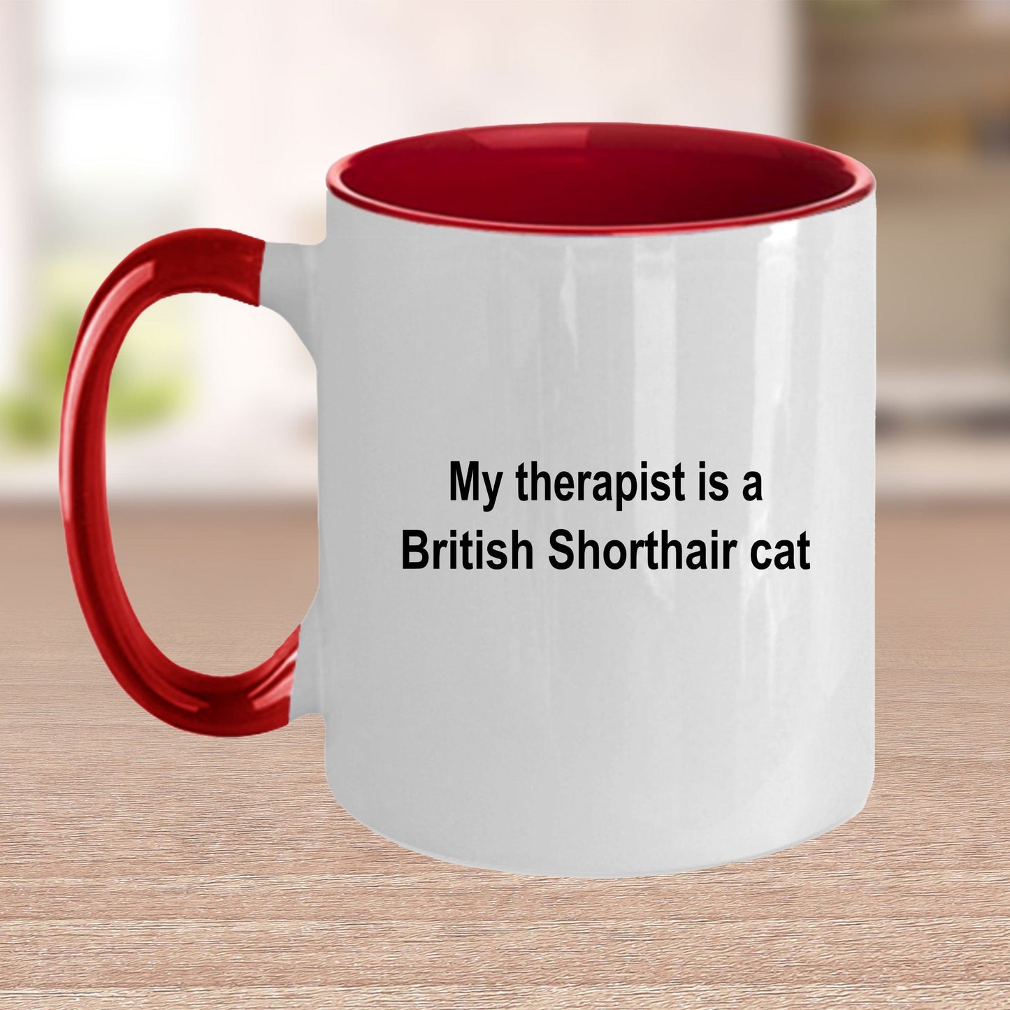 British Shorthair Cat Therapist Ceramic Coffee Mug