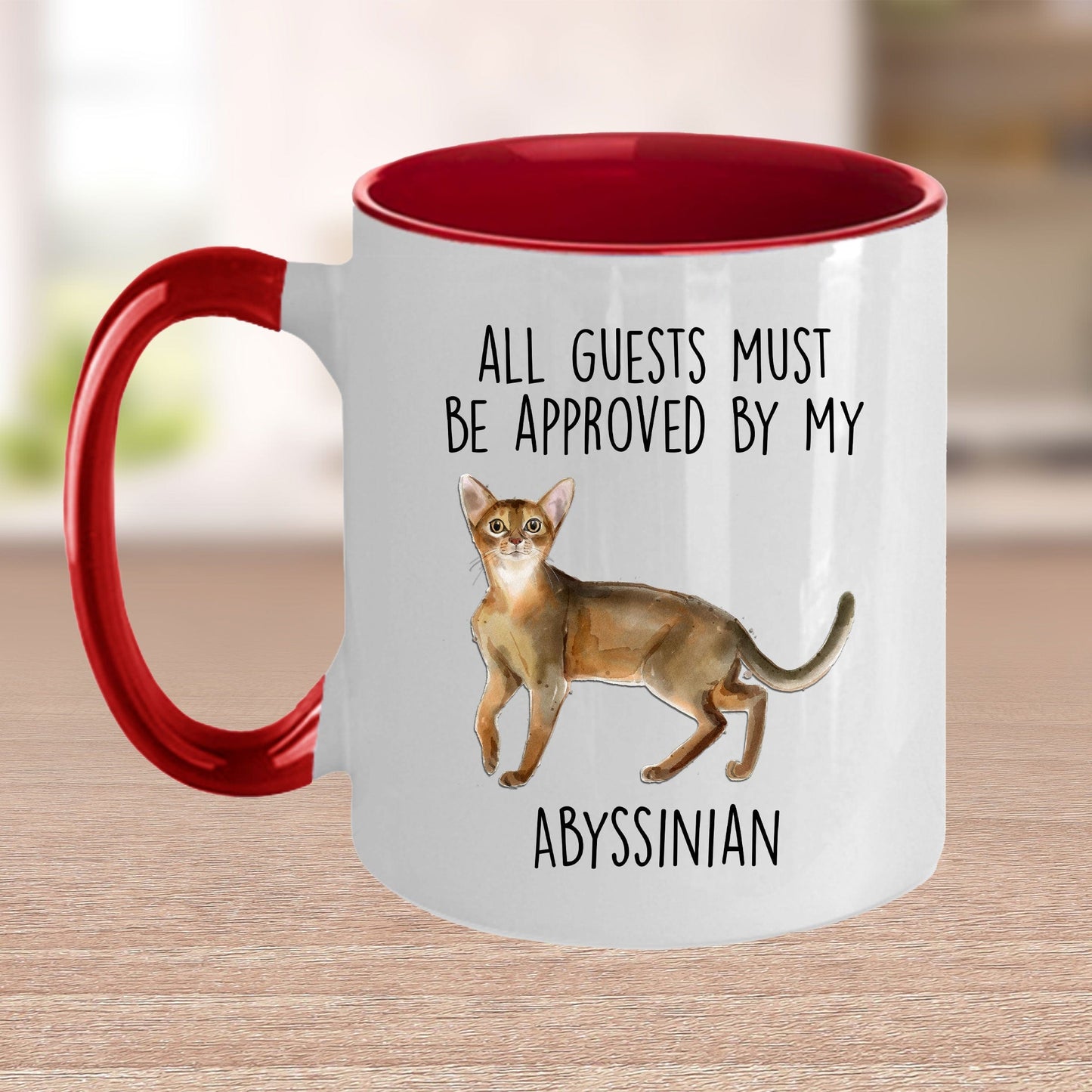 Abyssinian Cat Funny Coffee Mug - All Guests Must Be Approved