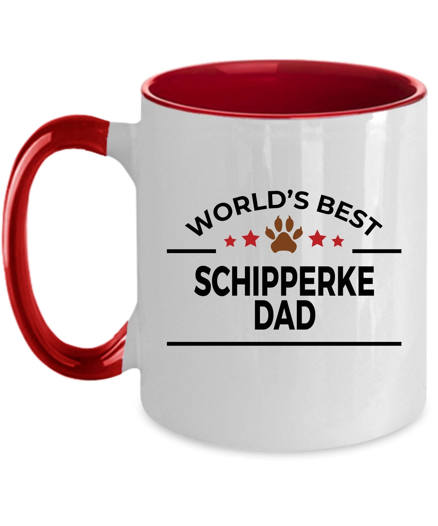 Schipperke Dog Dad Coffee Mug  Custom photo upload and personalization available