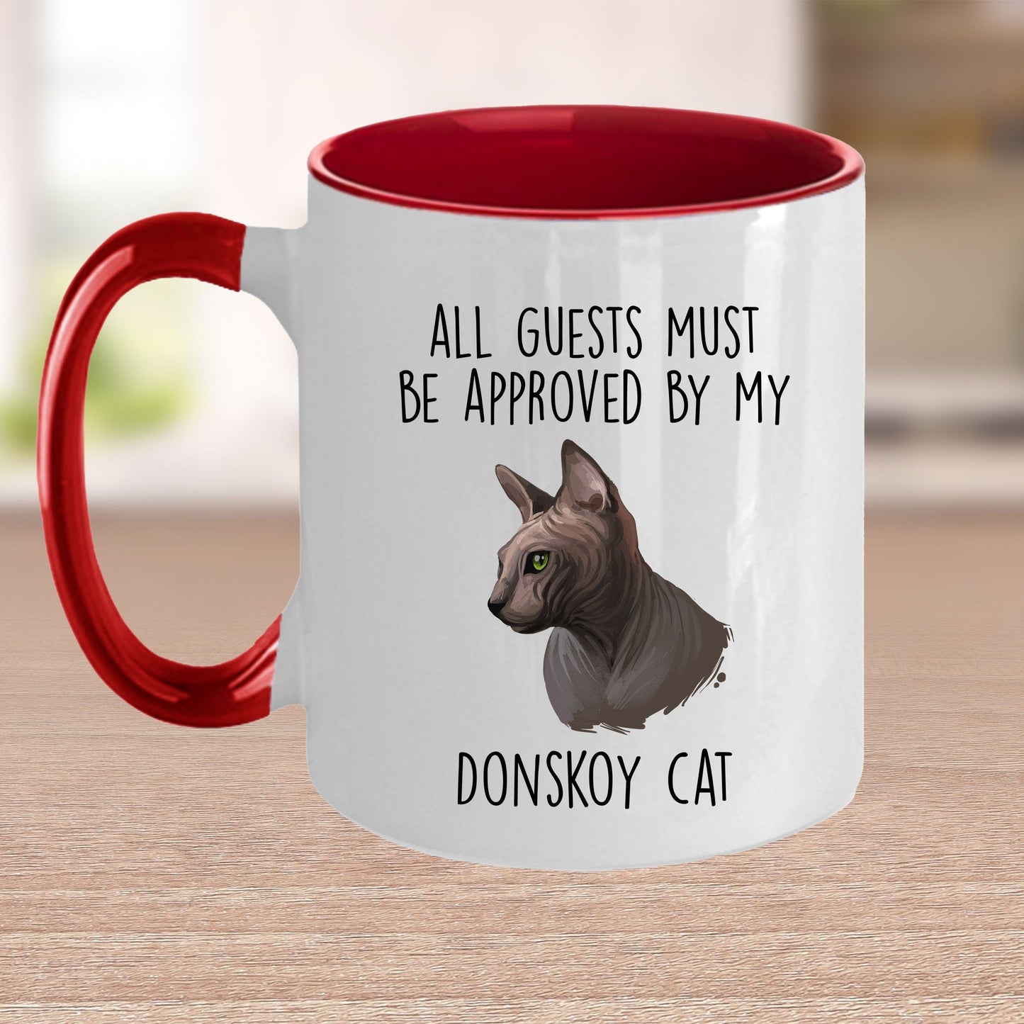 Donskoy Cat Funny Coffee Mug - All Guests Must Be Approved
