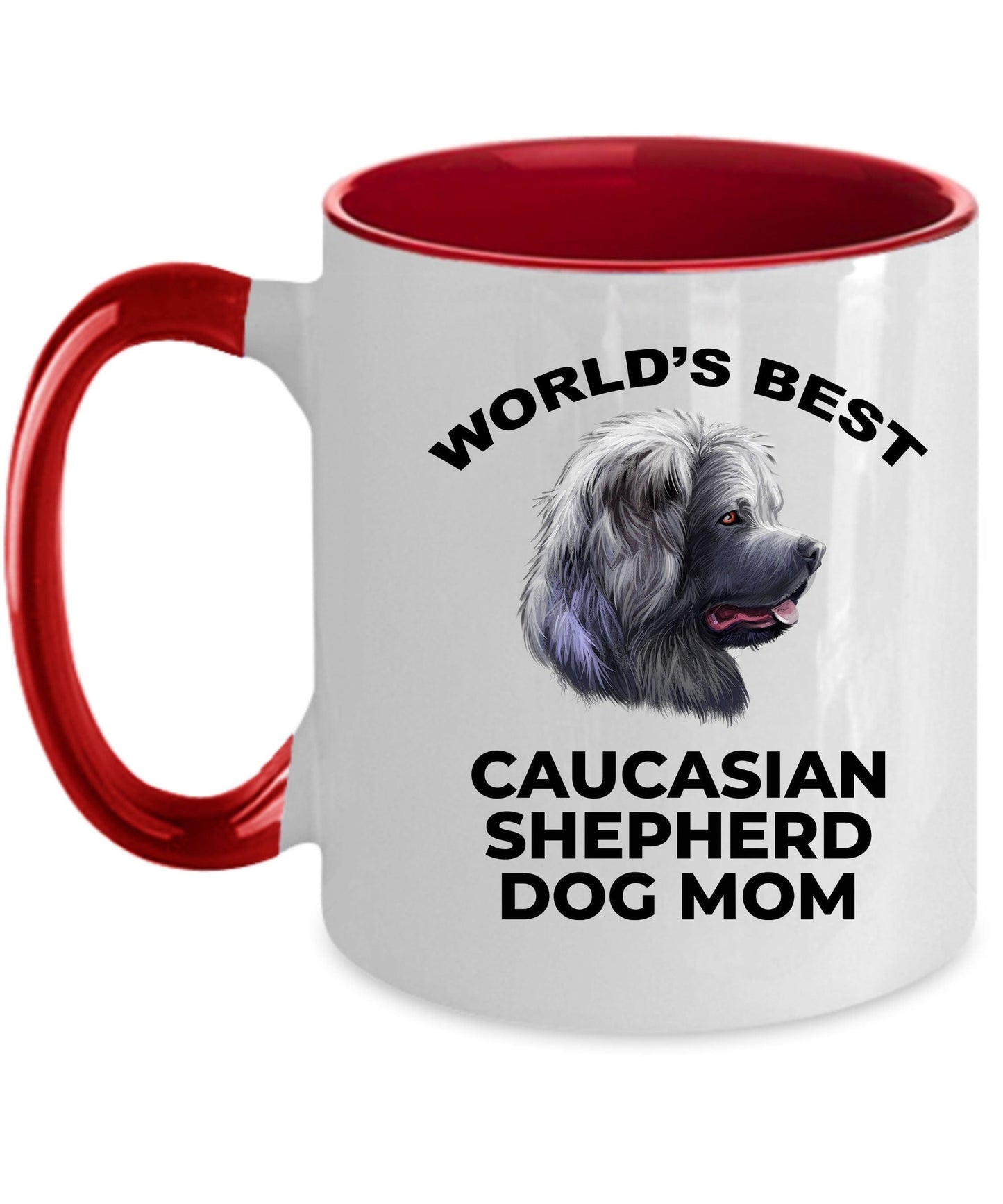 Caucasian Shepherd Best Dog Mom Custom Photo Coffee Mug