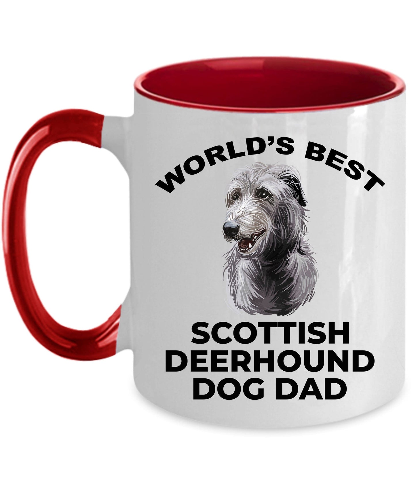 Scottish Deerhound Best Dog Dad Ceramic Coffee Mug