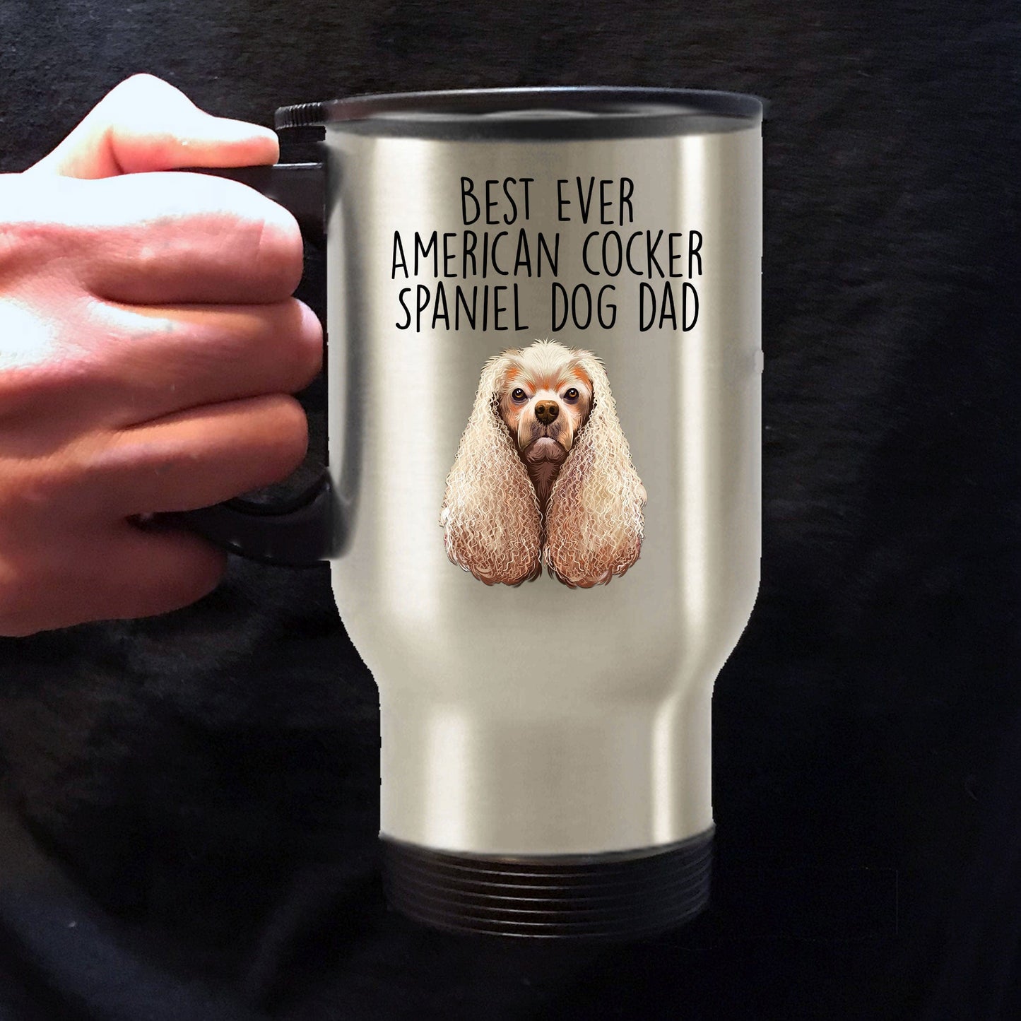 Best Ever American Cocker Spaniel Dog Dad Ceramic Coffee Mug