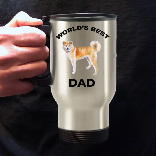 Shiba Inu Best Dog Dad Travel Mug