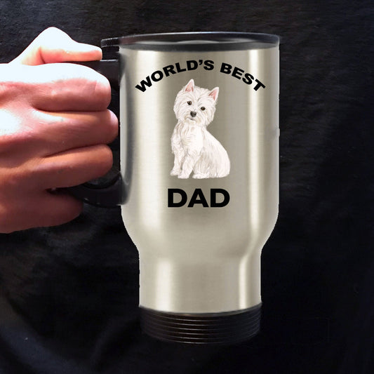 West Highland White Terrier Best Dad Travel Mug