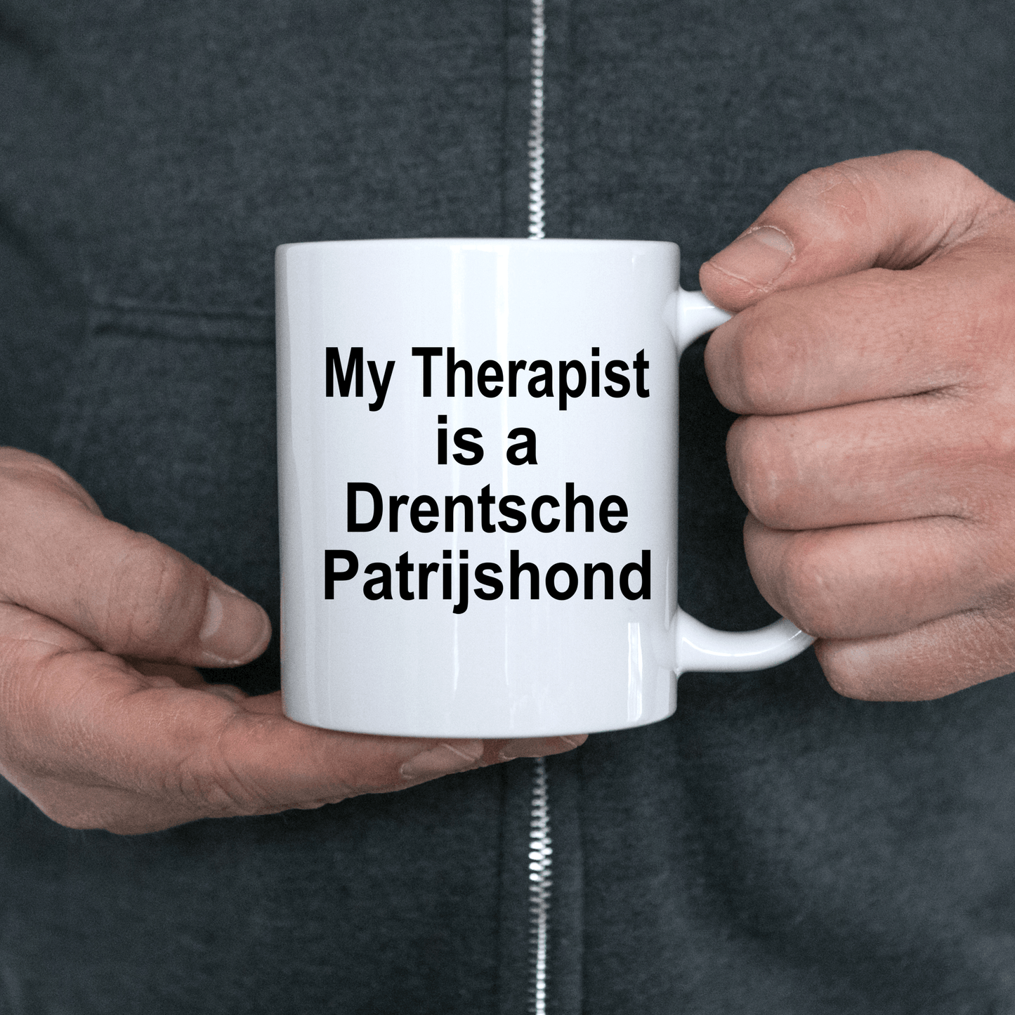 Drentsche Patrijshond Dog Owner Lover Funny Gift Therapist White Ceramic Coffee Mug