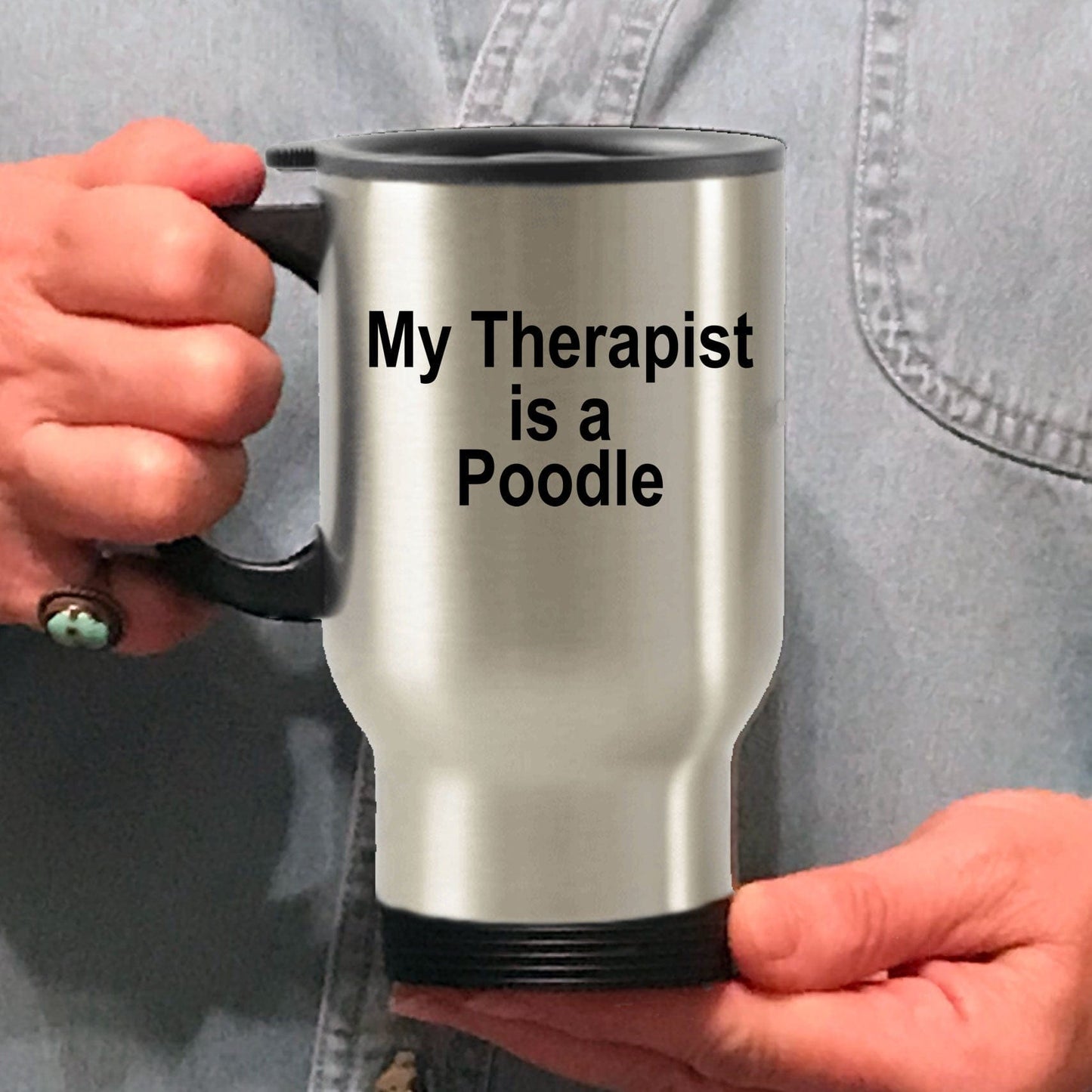 Poodle Dog Therapist Travel Coffee Mug