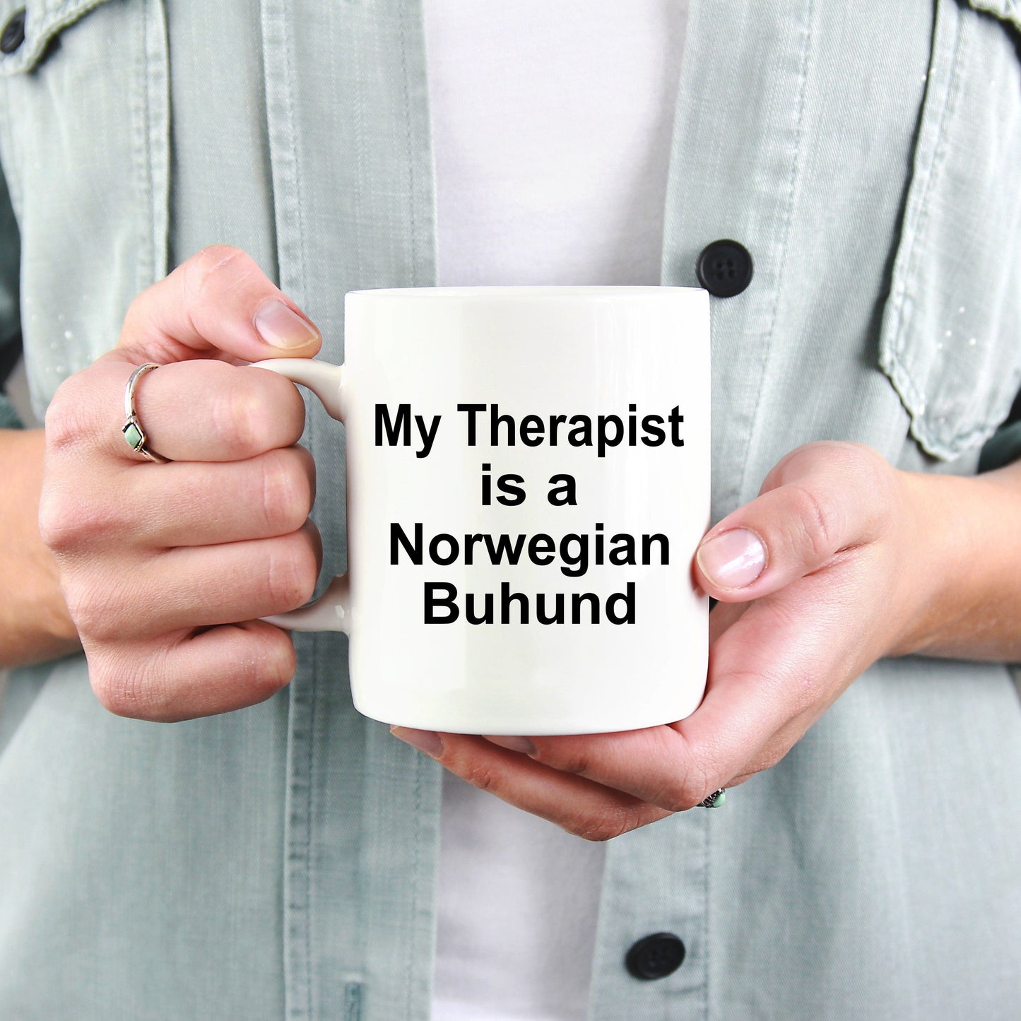 Nowegian Buhund Dog Therapist Coffee Mug