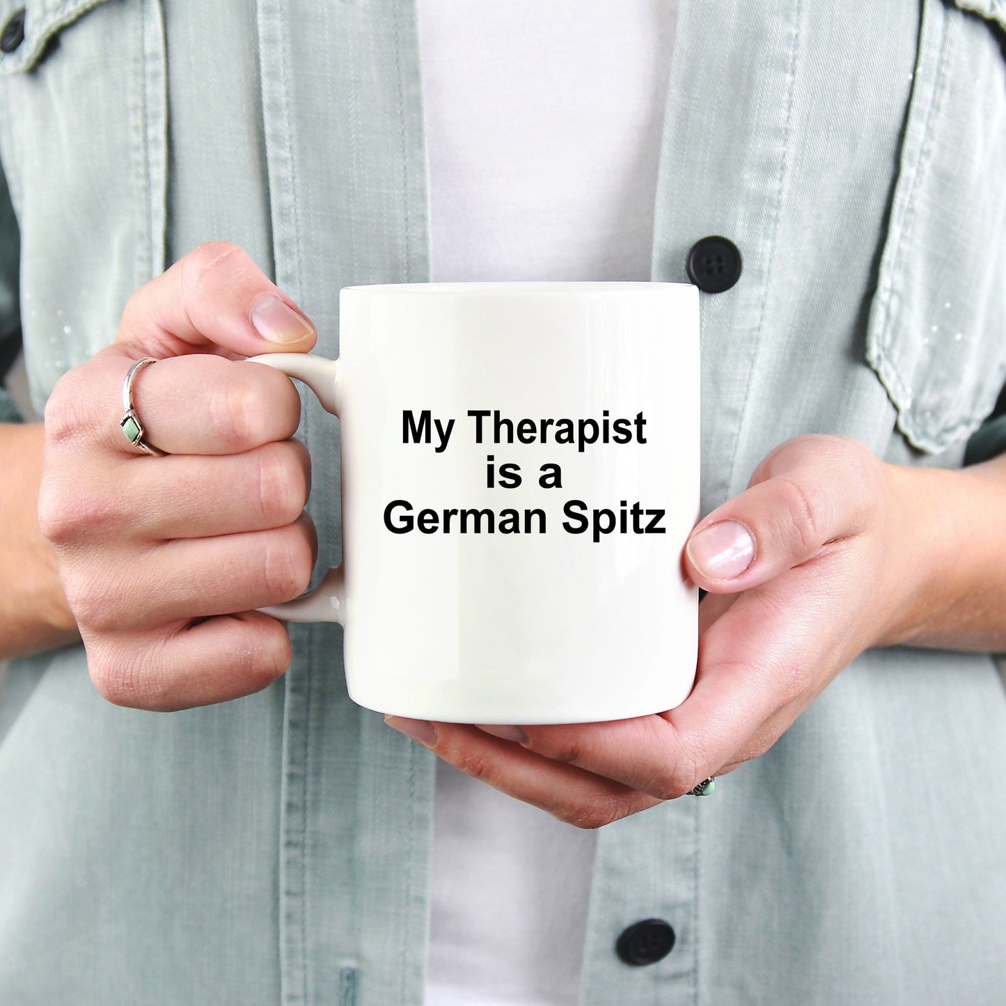 German Spitz Dog Owner Lover Funny Gift Therapist White Ceramic Coffee Mug