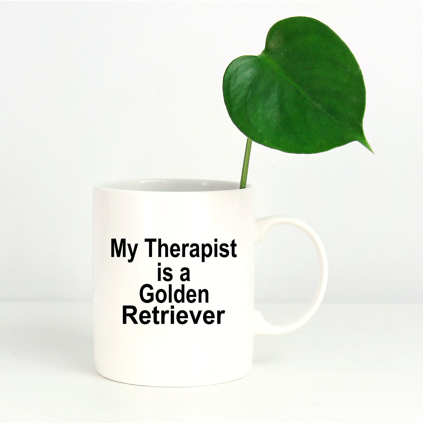 Golden Retriever Dog Lover Gift Therapist White Ceramic Coffee Mug