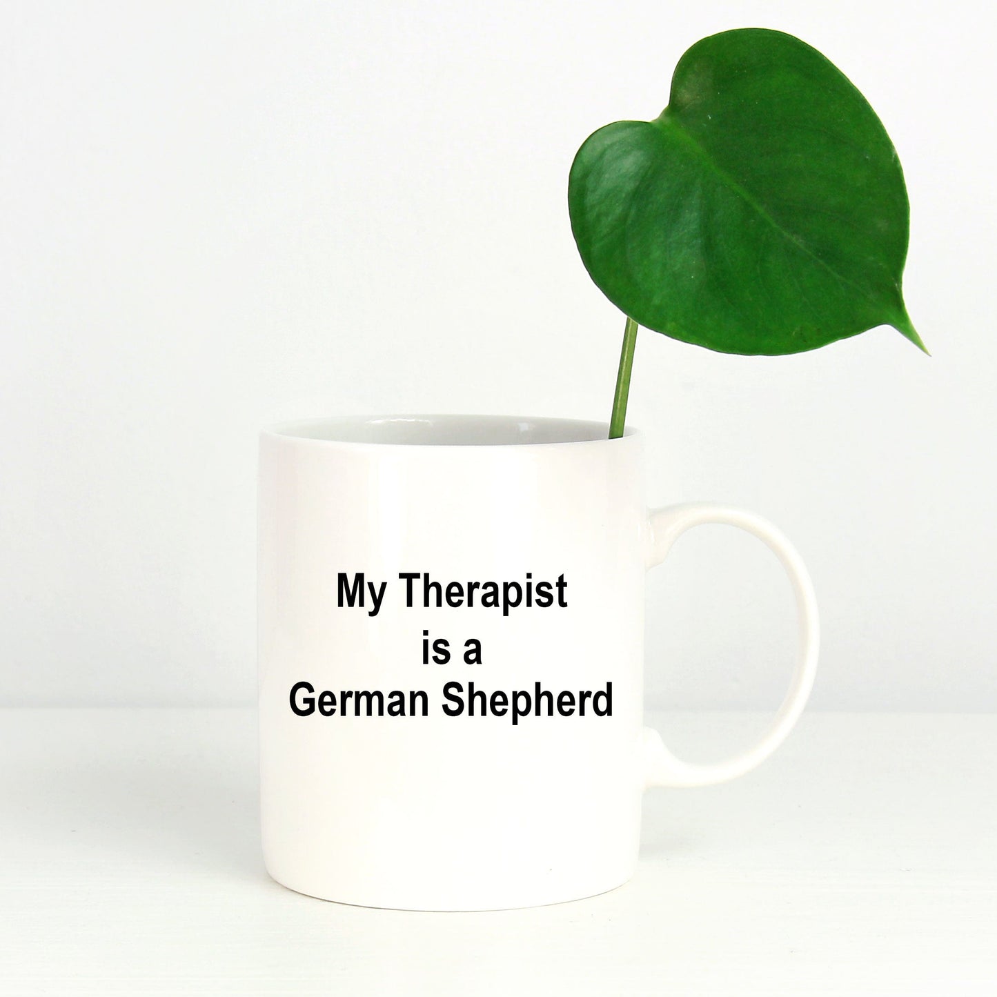 German Shepherd Dog Lover Gift Funny Therapist White Ceramic Coffee Mug