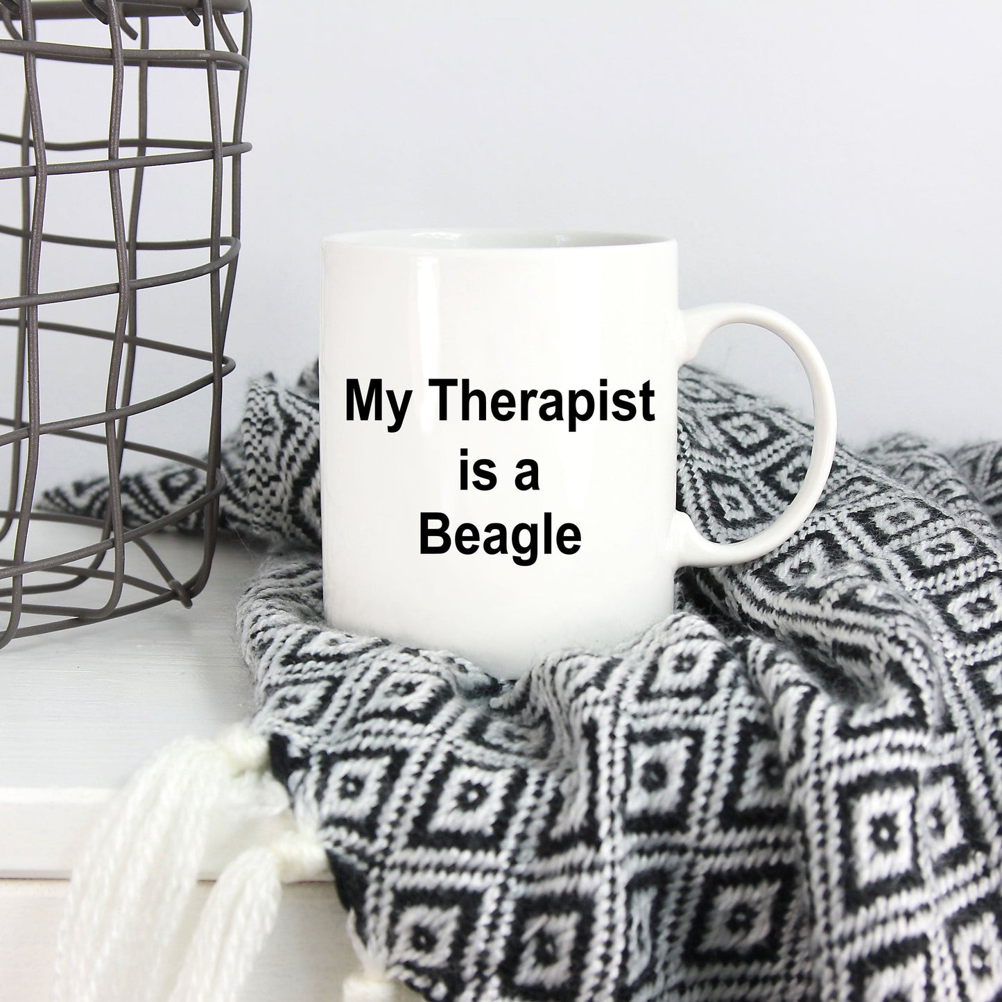 Beagle Dog Lover Gift Therapist White Ceramic Coffee Mug