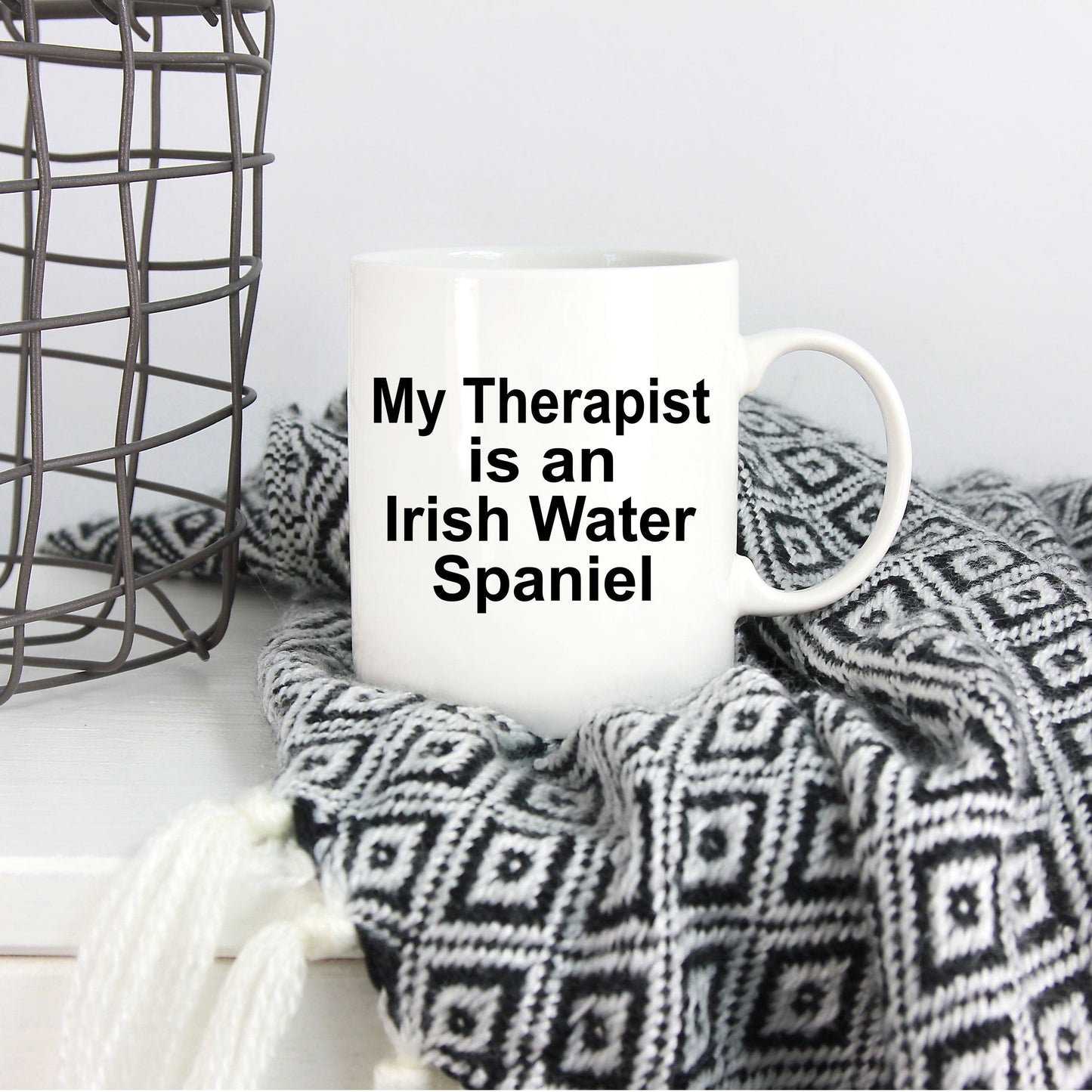 Irish Water Spaniel Dog Owner Lover Funny Gift Therapist White Ceramic Coffee Mug