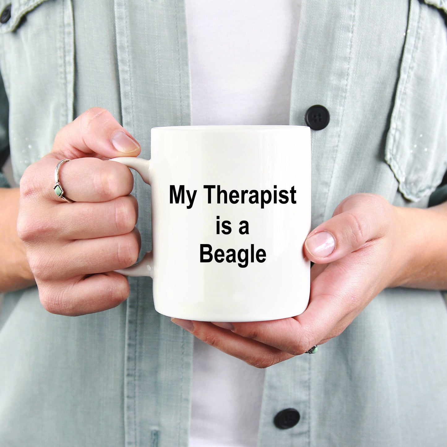 Beagle Dog Lover Gift Therapist White Ceramic Coffee Mug