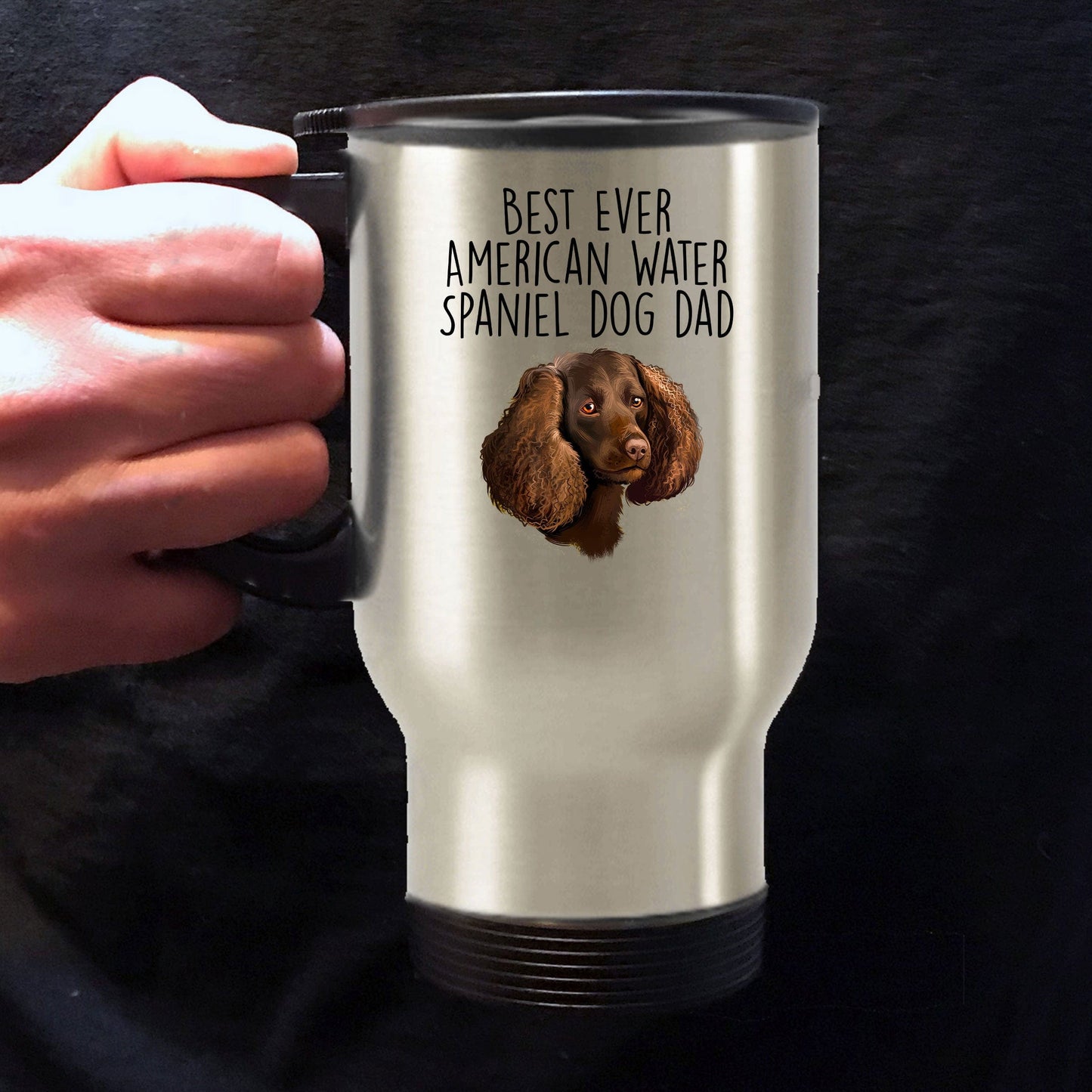 Best Ever American Water Spaniel Dog Dad Ceramic Coffee Mug