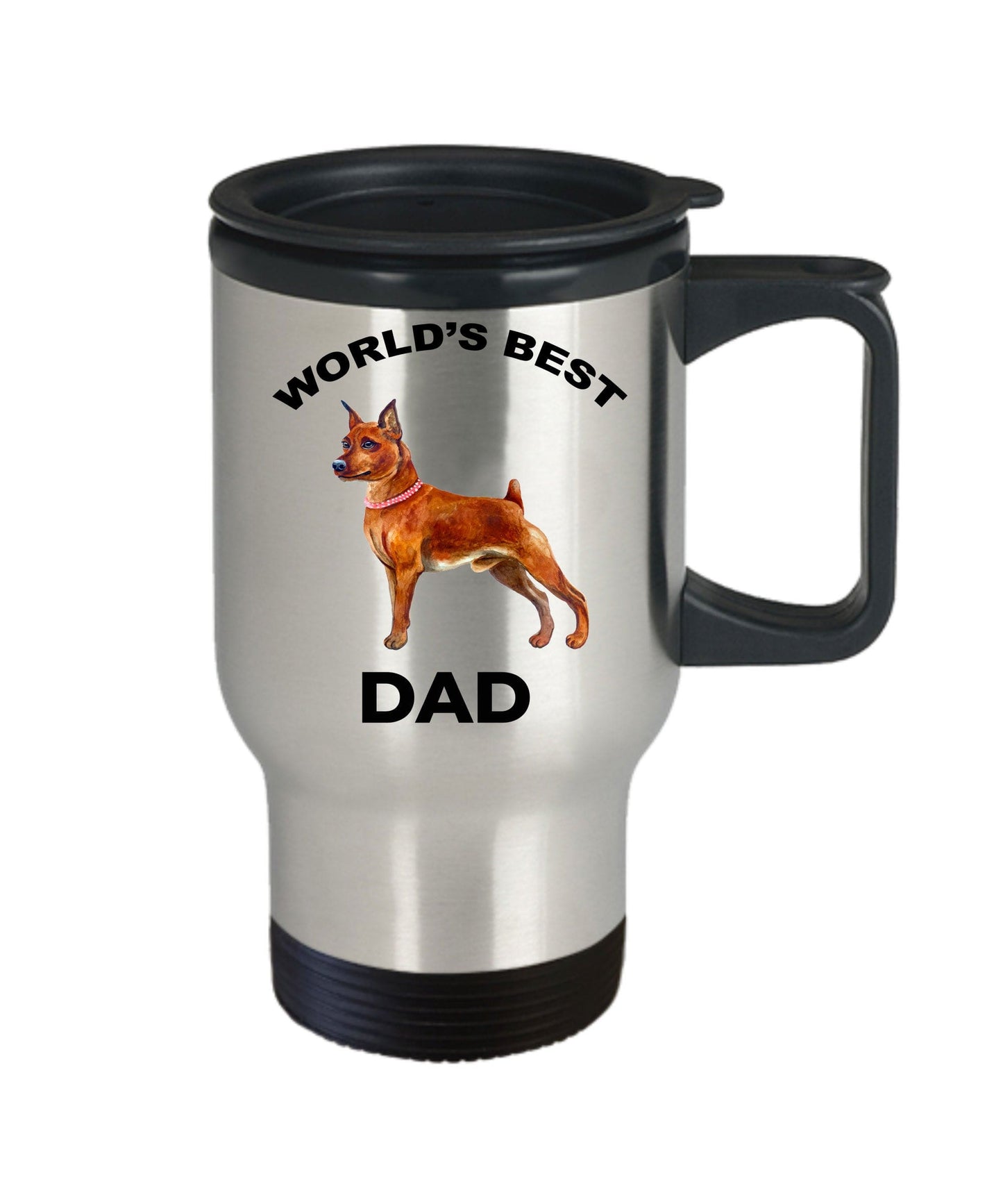 Miniature Pinscher Best Dog Dad Travel Mug