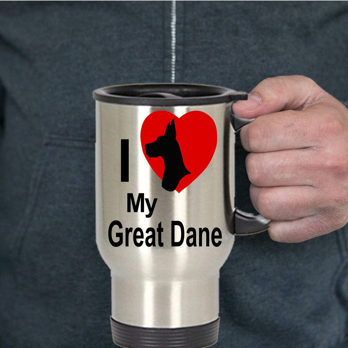 Great Dane Dog Lover Stainless Steel Travel Mug Gift