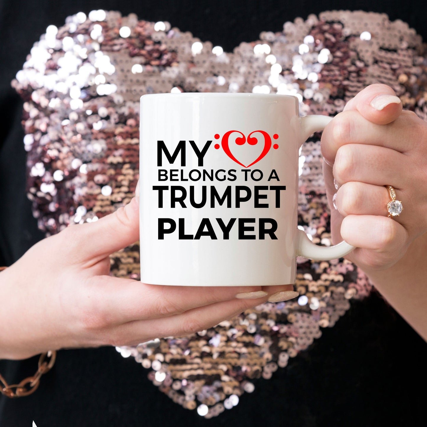 Trombone Player Romantic Mug - My Heart Belongs to a Trombone Player