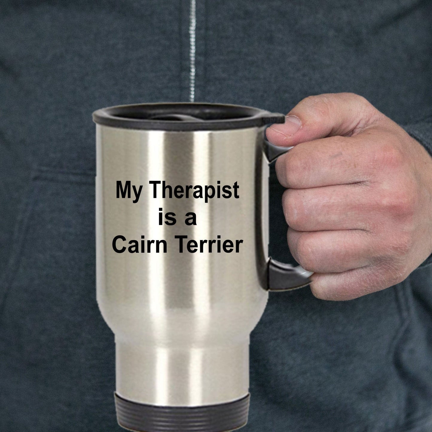 Cairn Terrier Dog Owner Lover Funny Gift Therapist Stainless Steel Insulated Travel Coffee Mug