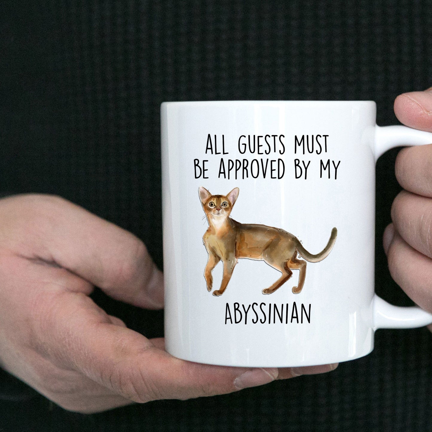 Abyssinian Cat Funny Coffee Mug - All Guests Must Be Approved