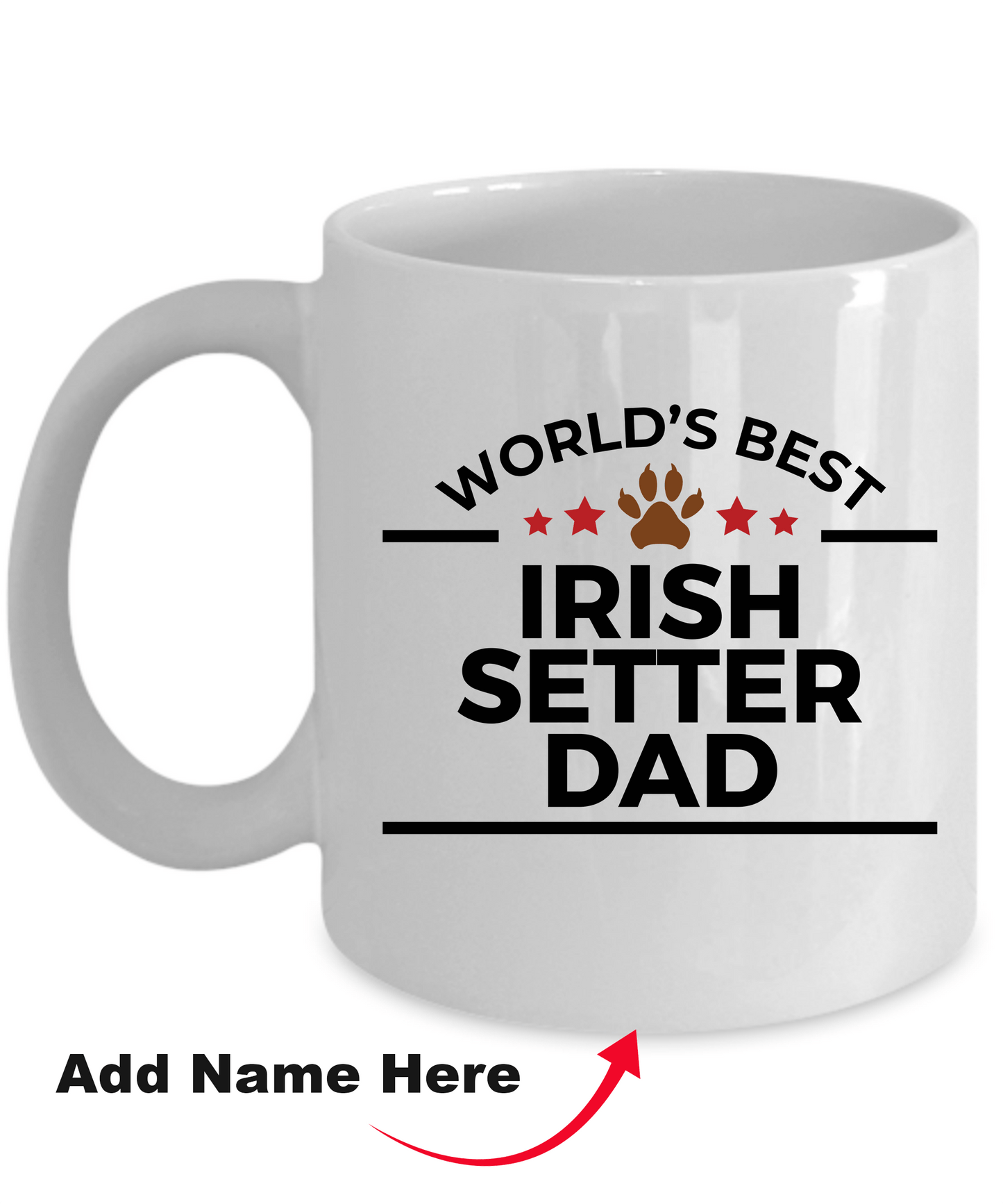 Irish Setter World's Best Dog Dad Ceramic Coffee Mug