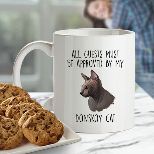Donskoy Cat Funny Coffee Mug - All Guests Must Be Approved