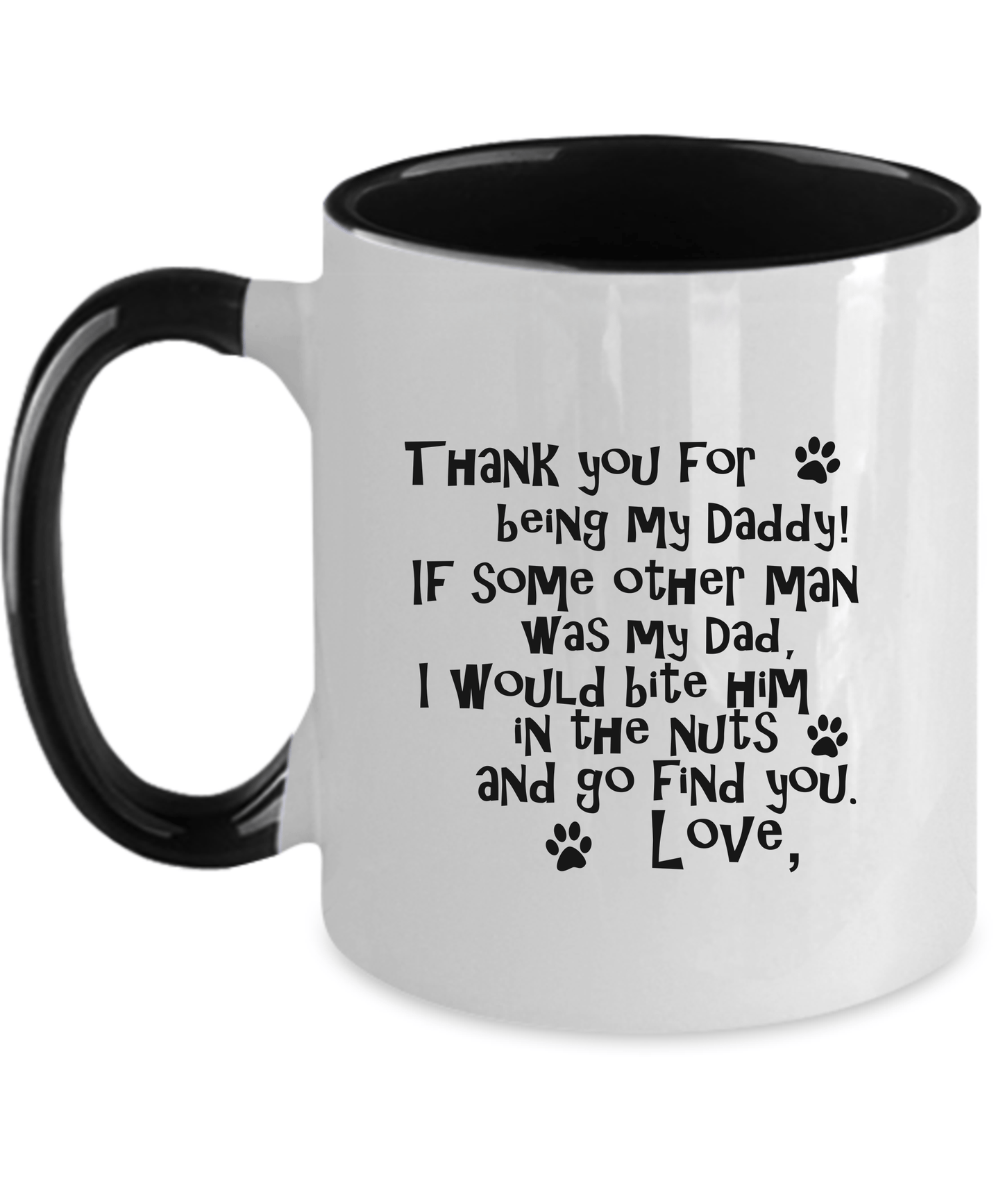 Dear Daddy funny dog dad Ceramic Coffee Mug