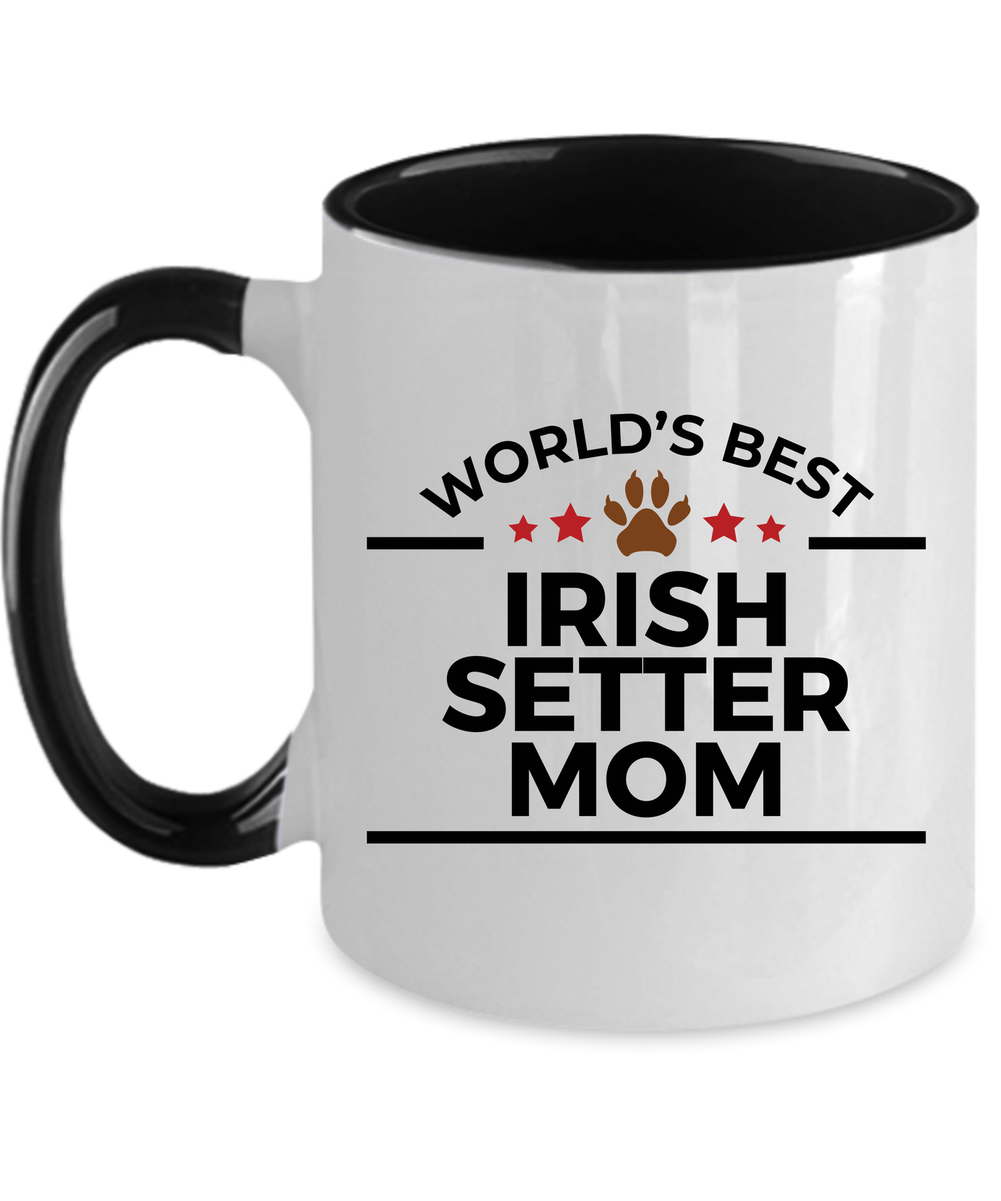 Irish Setter World's Best Dog Mom Custom Ceramic Coffee Mug