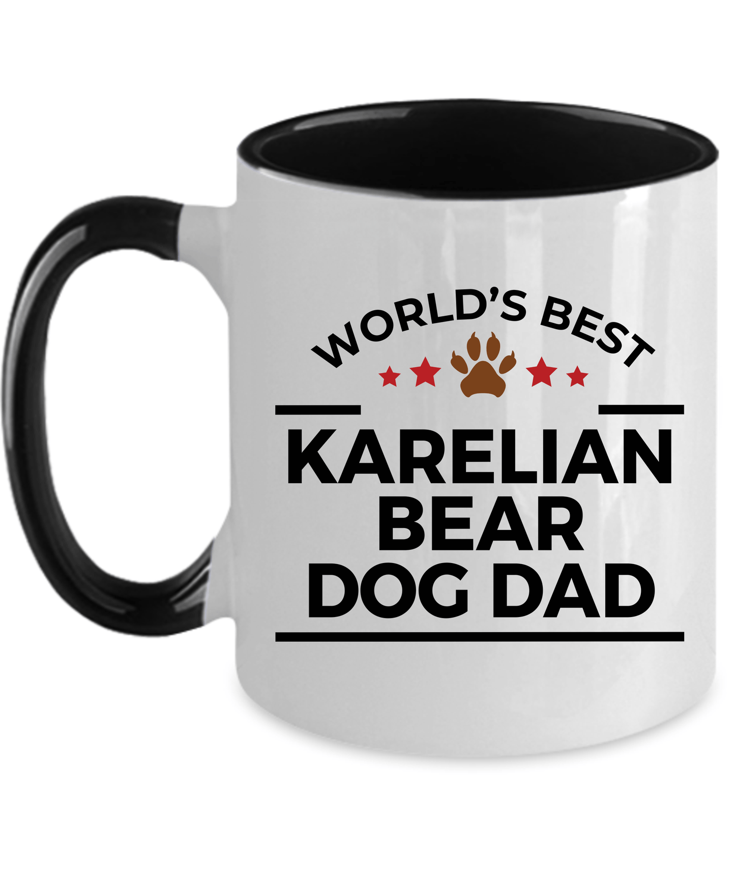 Karelian Bear Dog World's Best Dad Custom Ceramic Coffee Mug