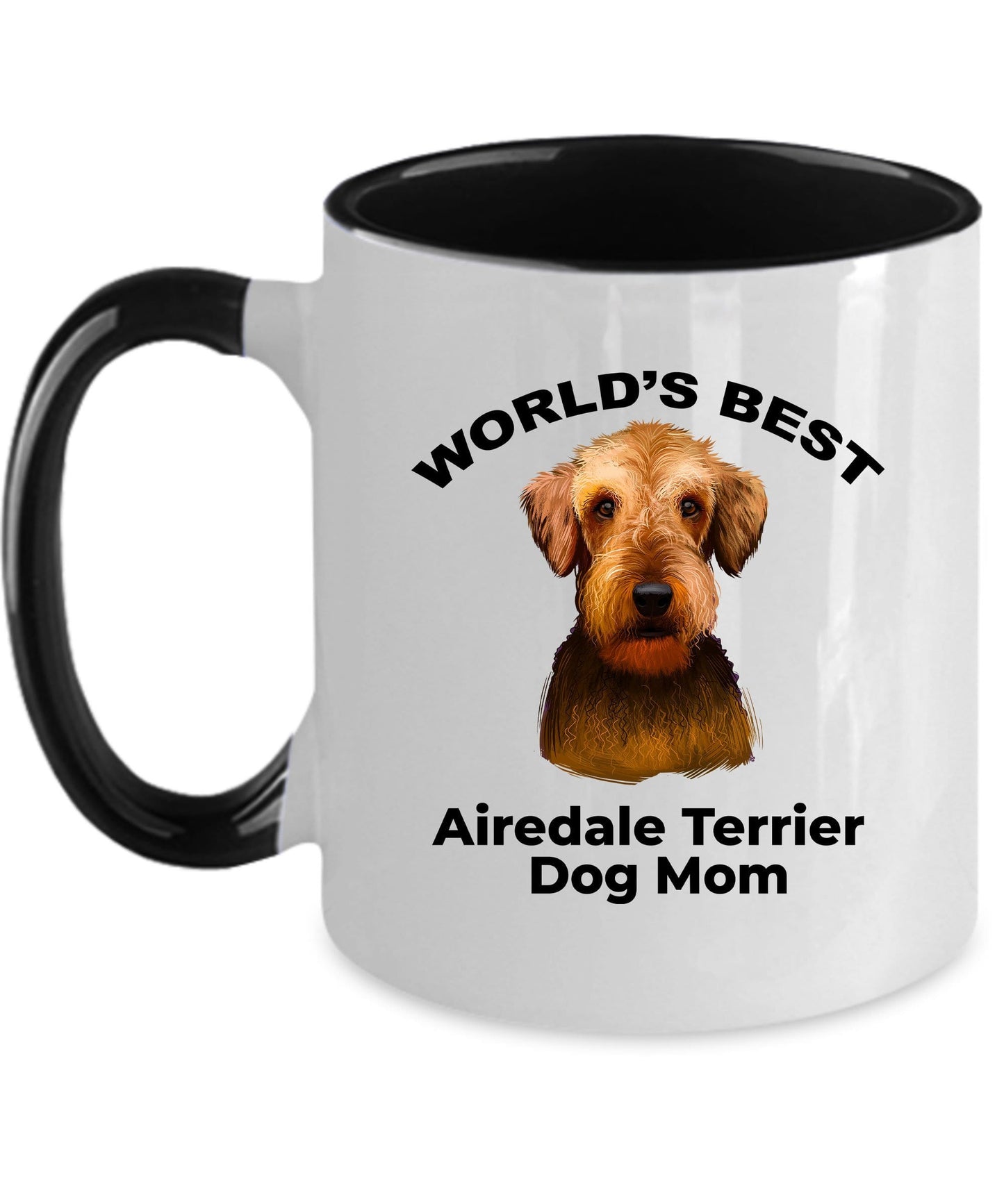 Airedale Terrier Best Dog Mom Ceramic Coffee Mug