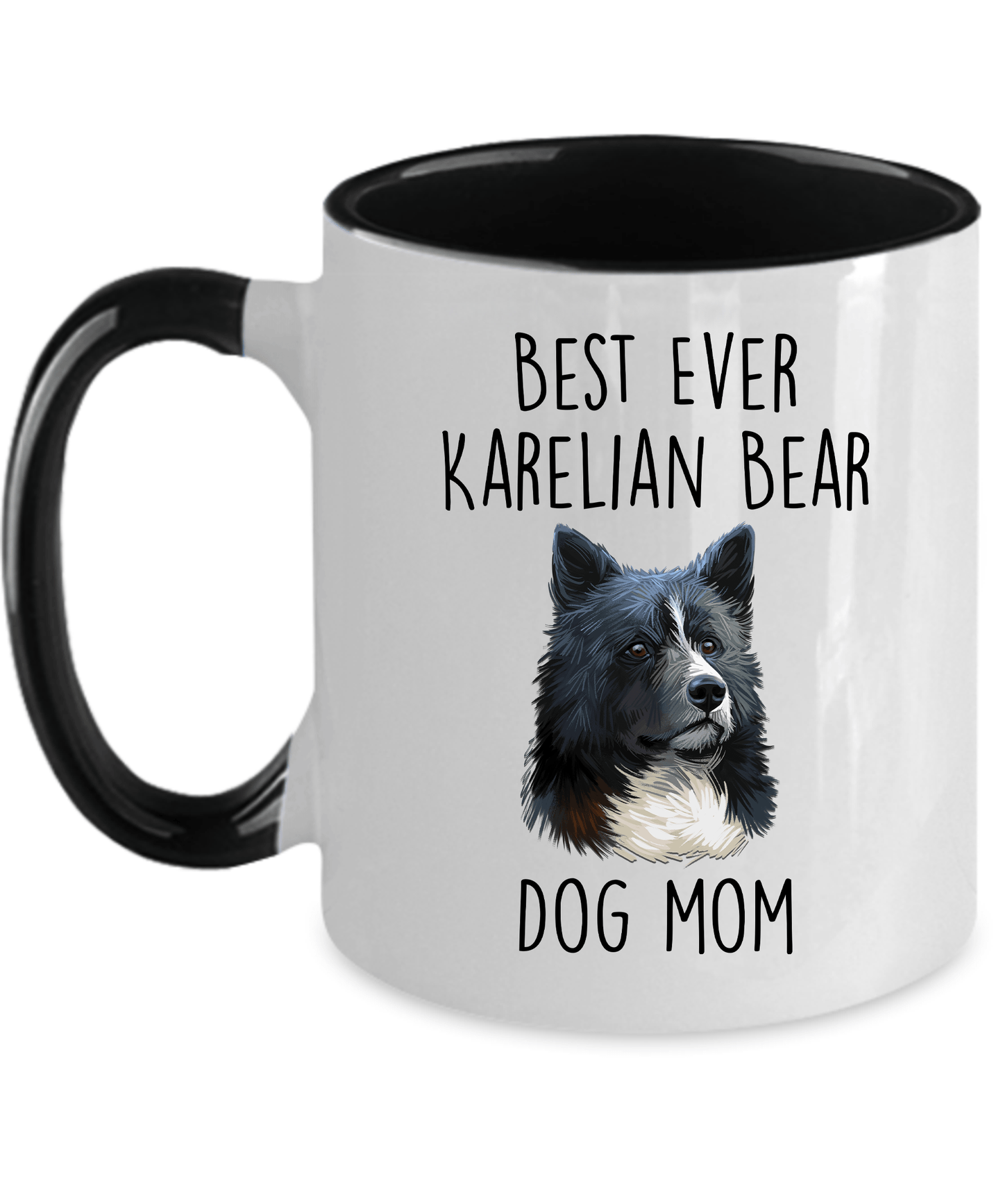 Best Ever Karelian Bear Dog Mom Custom Ceramic Coffee Mug