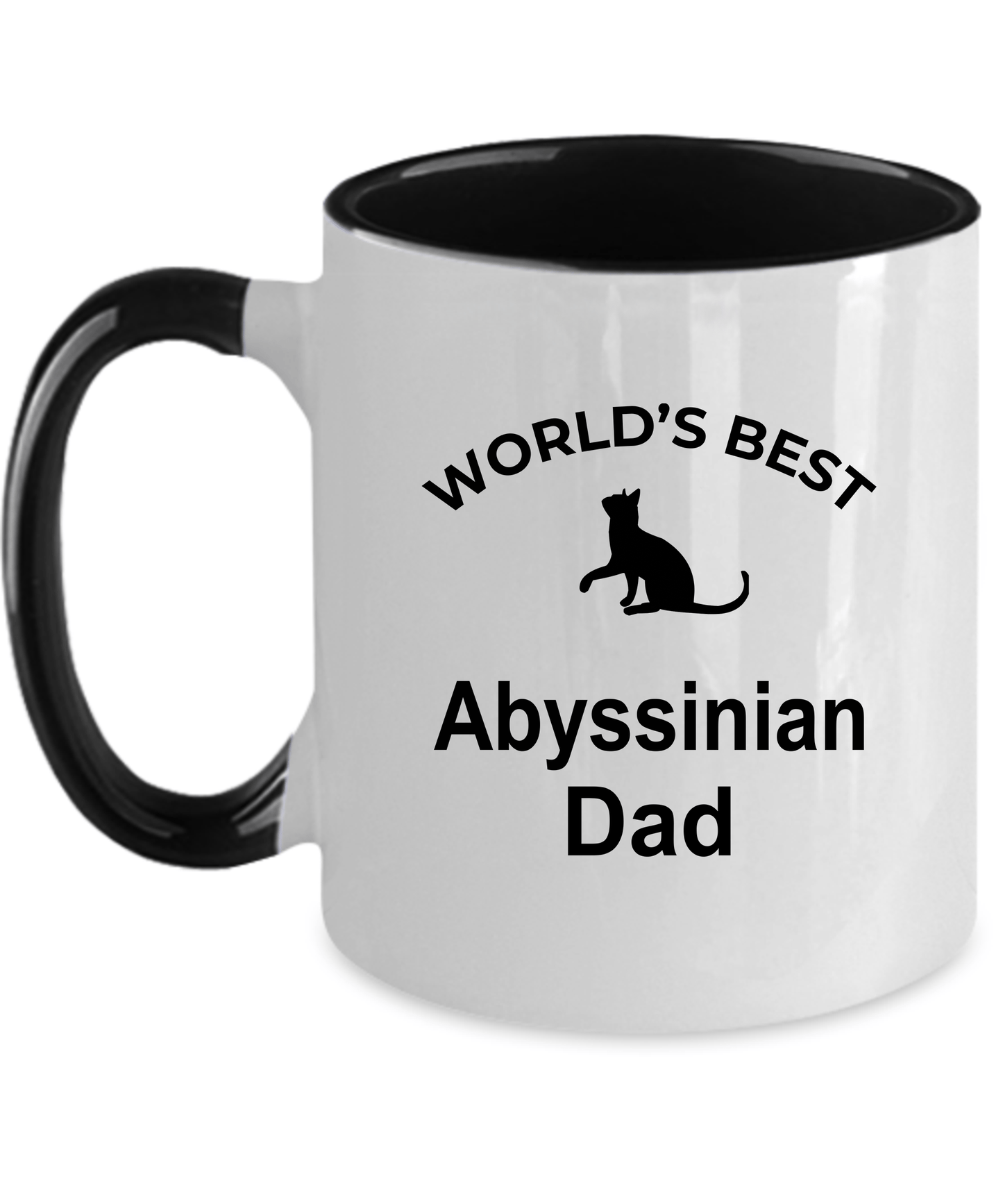 Abyssinian Cat Ceramic 11oz black two-tone Coffee Mug