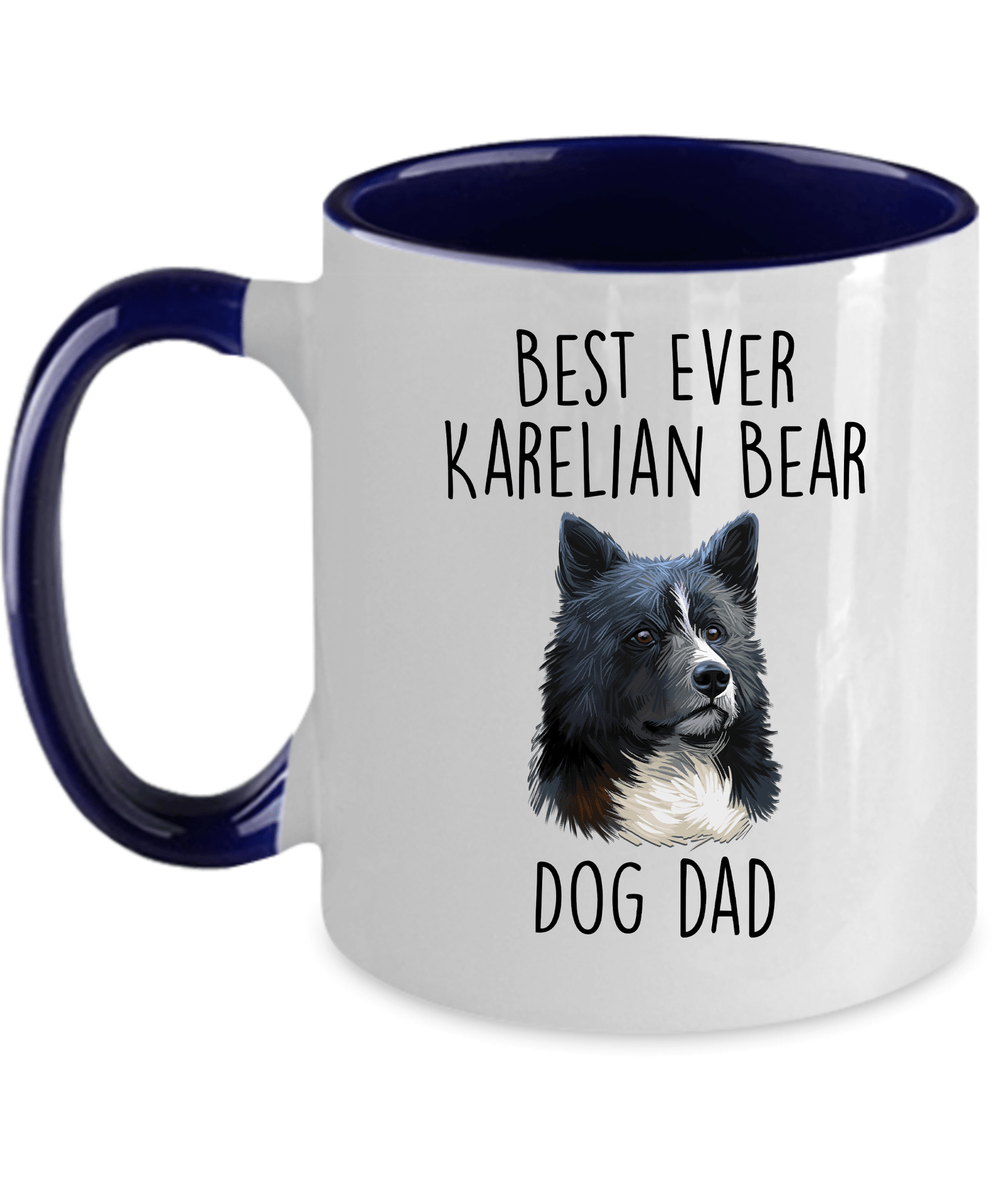 Best Ever Karelian Bear Dog Dad Ceramic Custom Coffee Mug