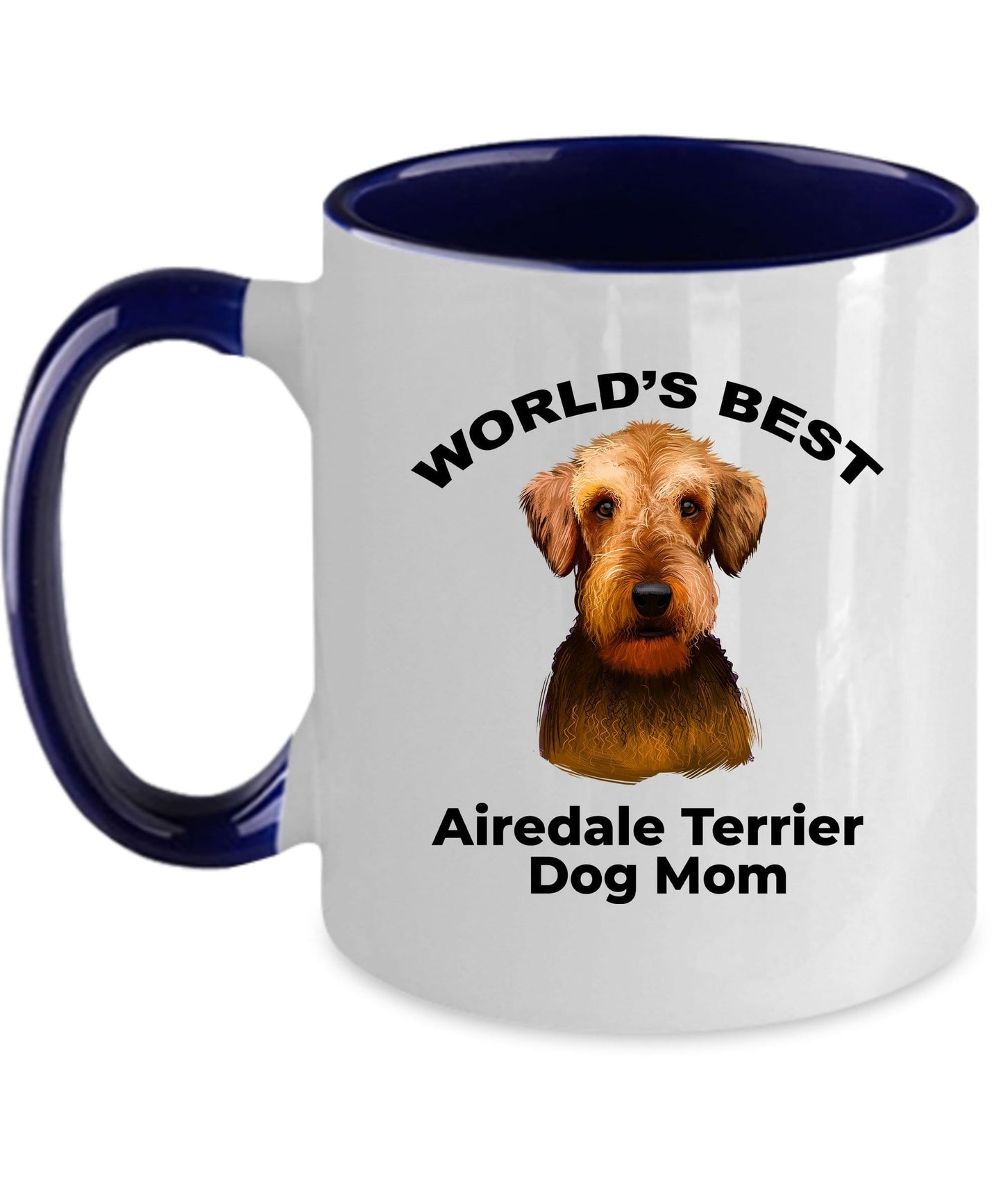 Airedale Terrier Best Dog Mom Ceramic Coffee Mug