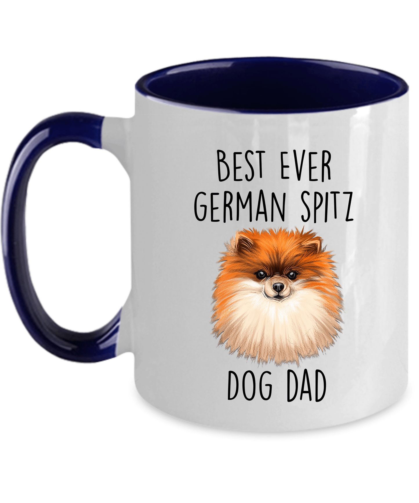 Best Ever German Spitz Dog Dad Custom Ceramic Coffee Mug