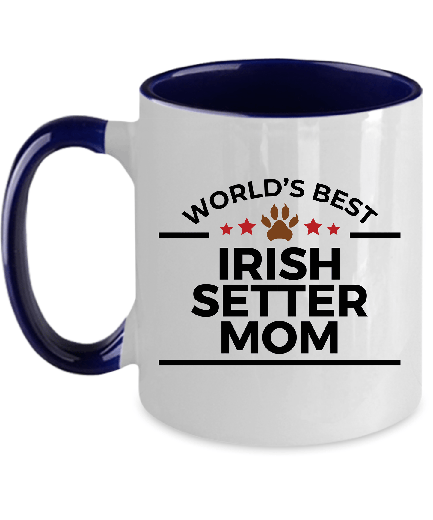 Irish Setter World's Best Dog Mom Custom Ceramic Coffee Mug