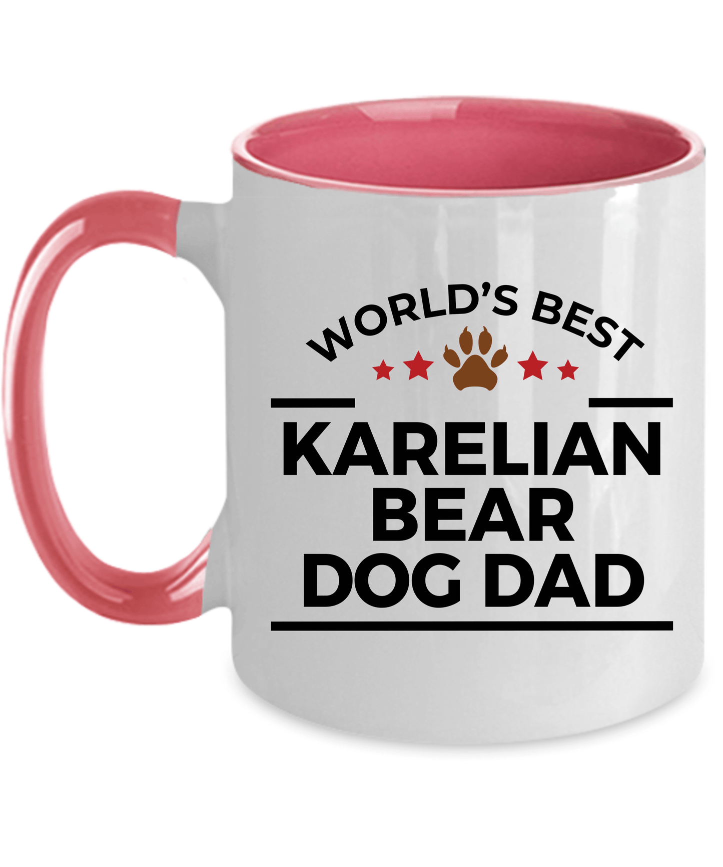 Karelian Bear Dog World's Best Dad Custom Ceramic Coffee Mug