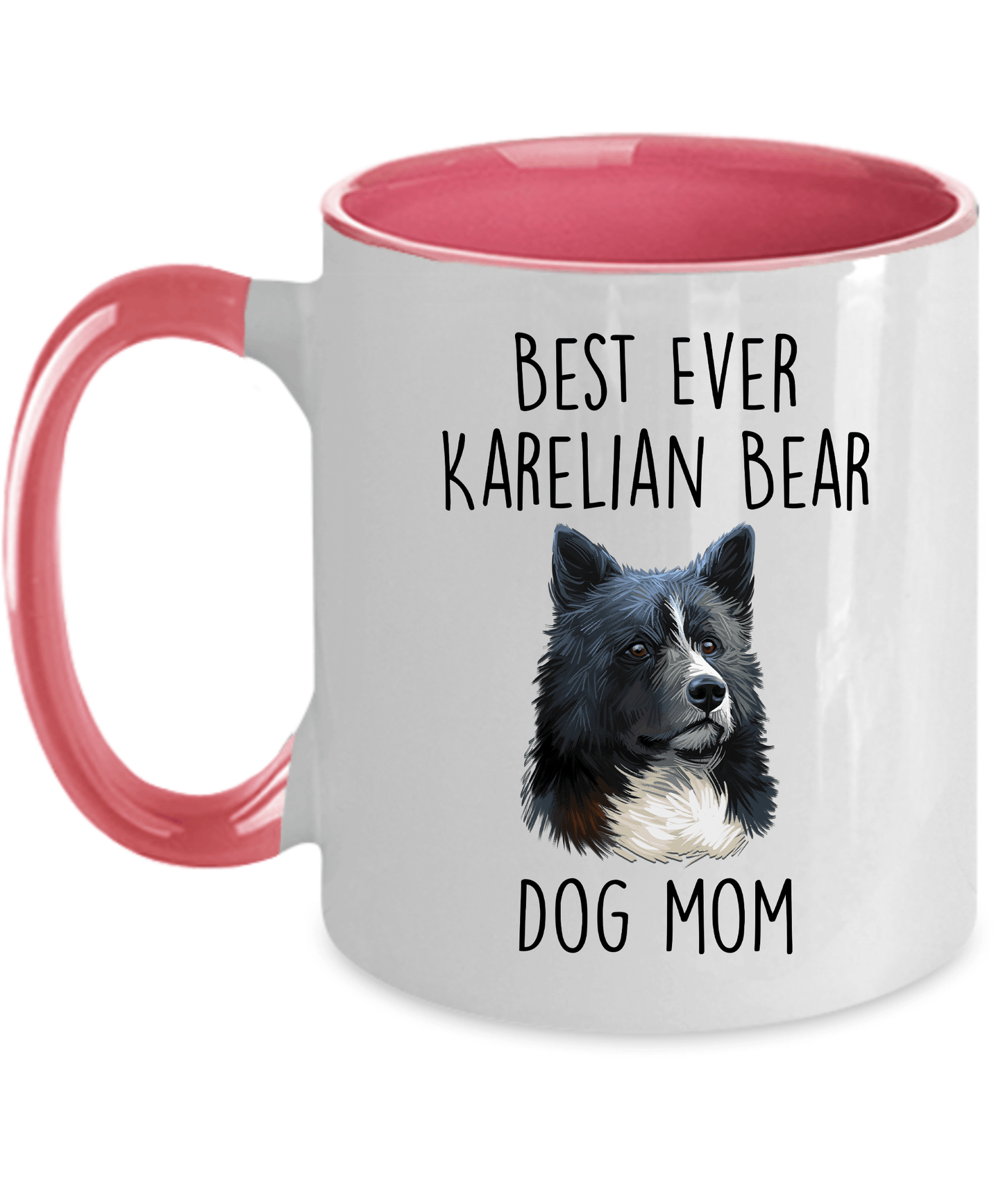 Best Ever Karelian Bear Dog Mom Custom Ceramic Coffee Mug