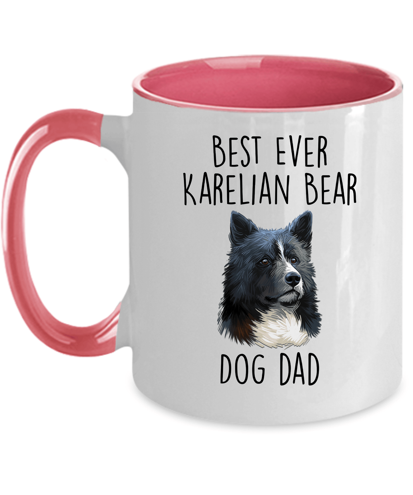 Best Ever Karelian Bear Dog Dad Ceramic Custom Coffee Mug