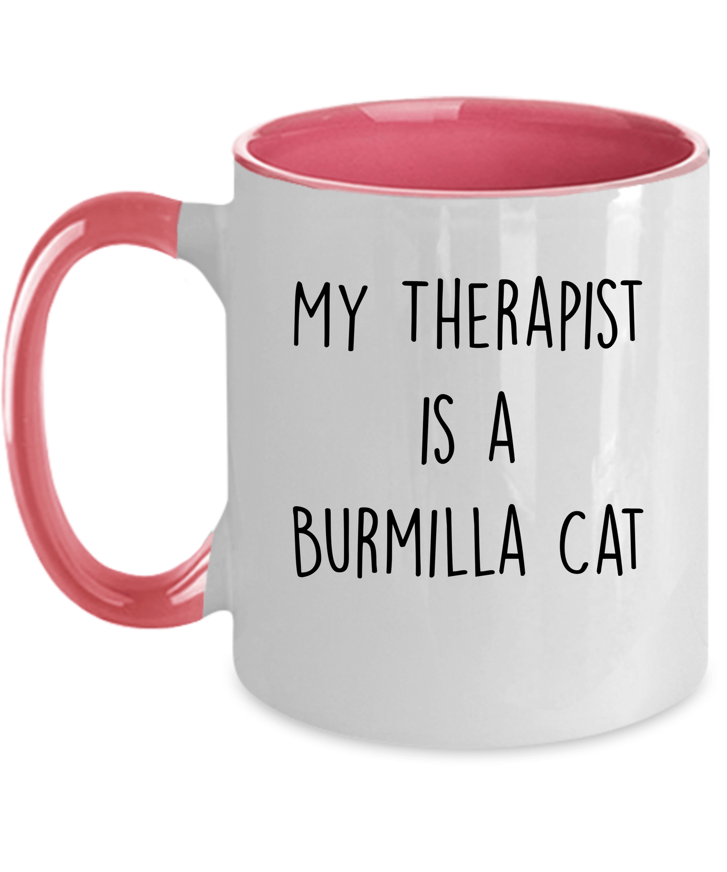 Burmilla Cat Ceramic 11oz pink two-tone Coffee Mug