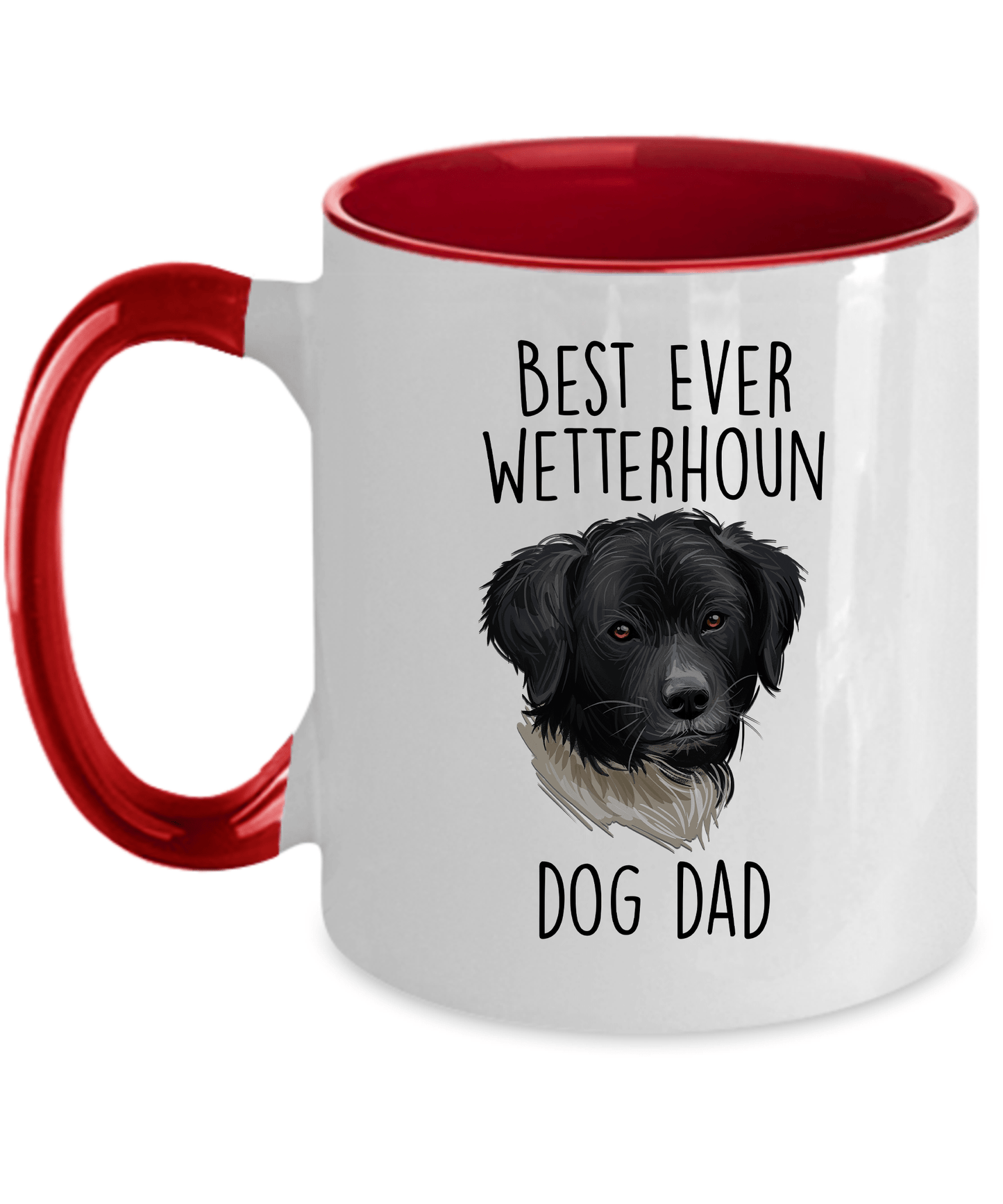 Best Ever Wetterhoun Dog Dad Custom Ceramic Coffee Mug