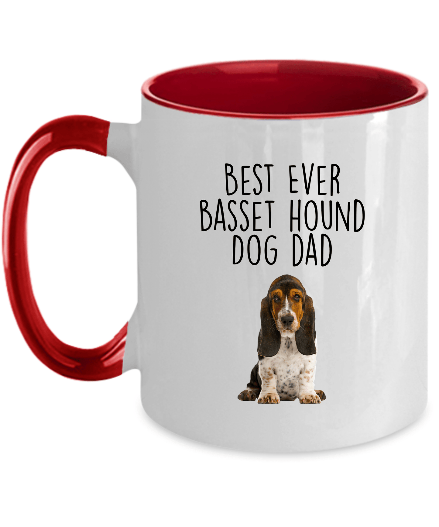 Best Ever Basset Hound Dog Dad Custom Ceramic Coffee Mug