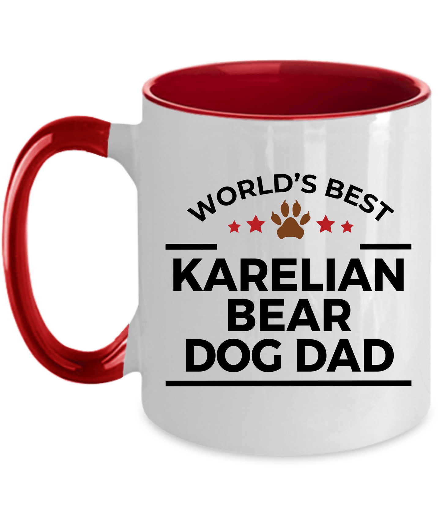 Karelian Bear Dog World's Best Dad Custom Ceramic Coffee Mug